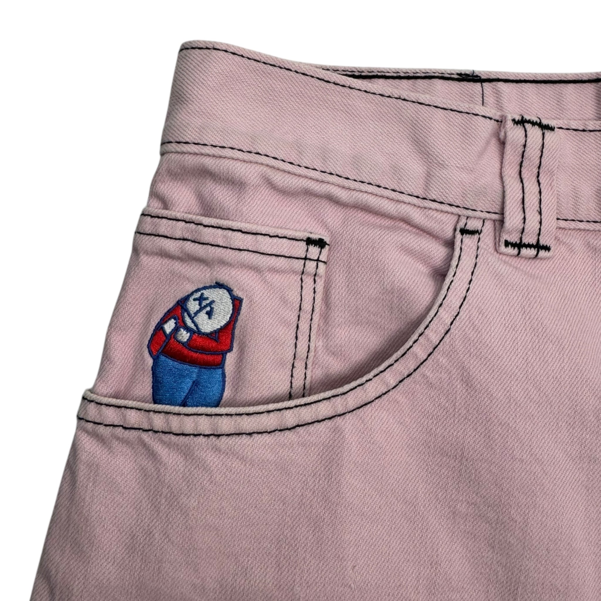 Big Boy Cut Off Pink Dyed Jorts