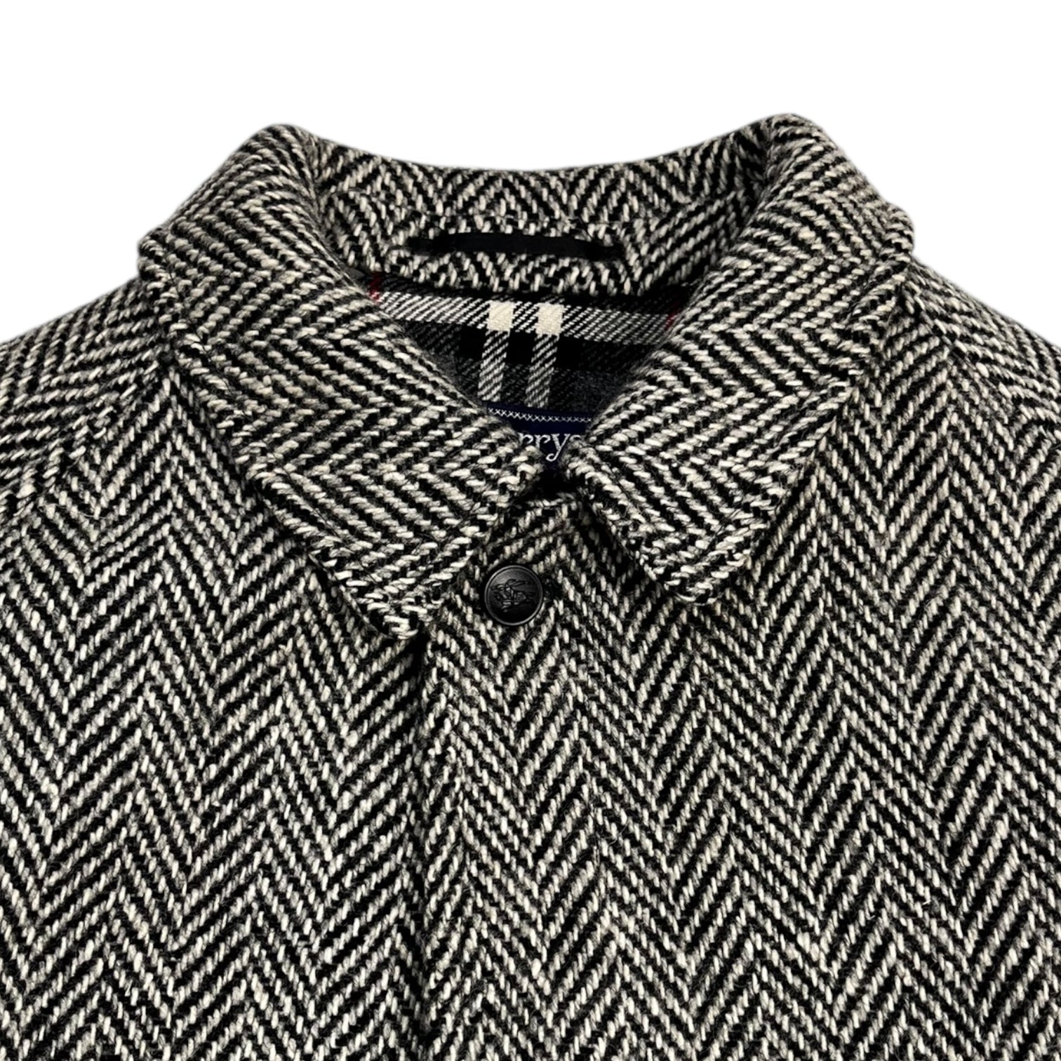 Vintage Burberrys Herringbone Wool Bomber Jacket