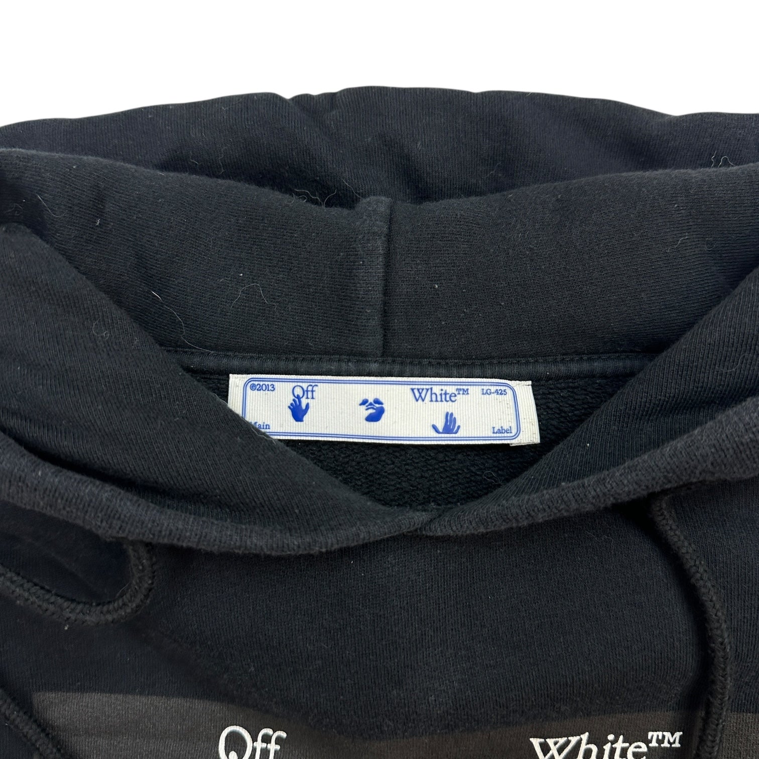 Off-White Caravaggio Diag Sleeve Hoodie Black