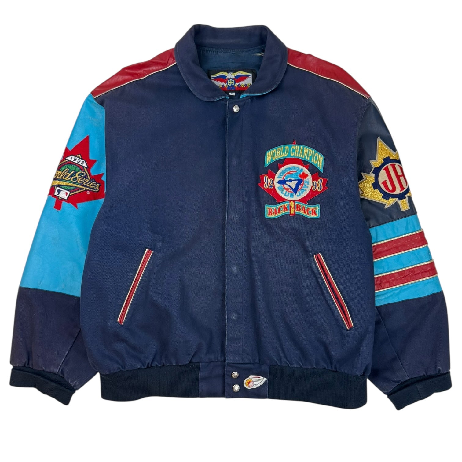 1993 Toronto Blue Jays Jeff Hamilton Back 2 Back Jacket