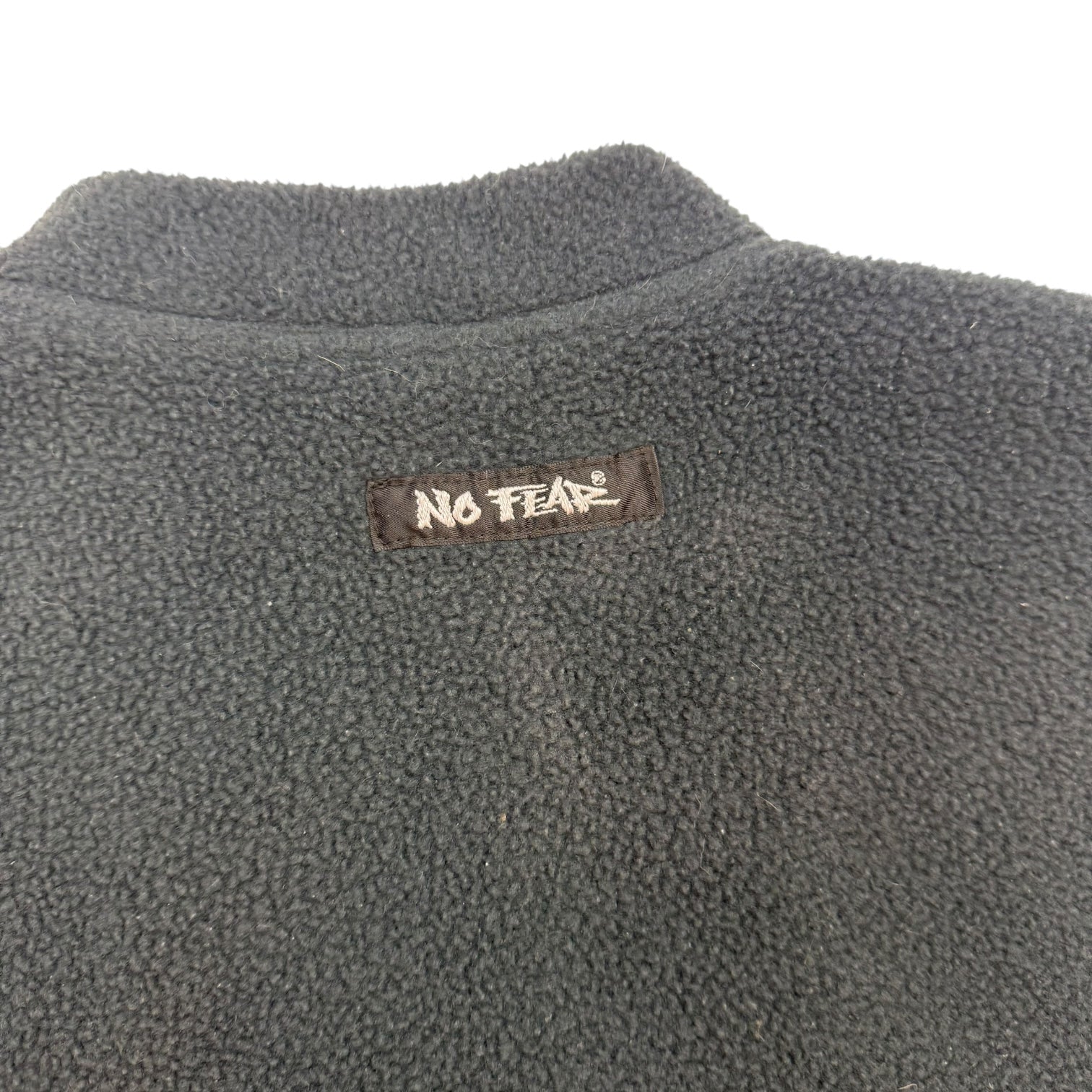 Vintage No Fear Fleece Vest Black