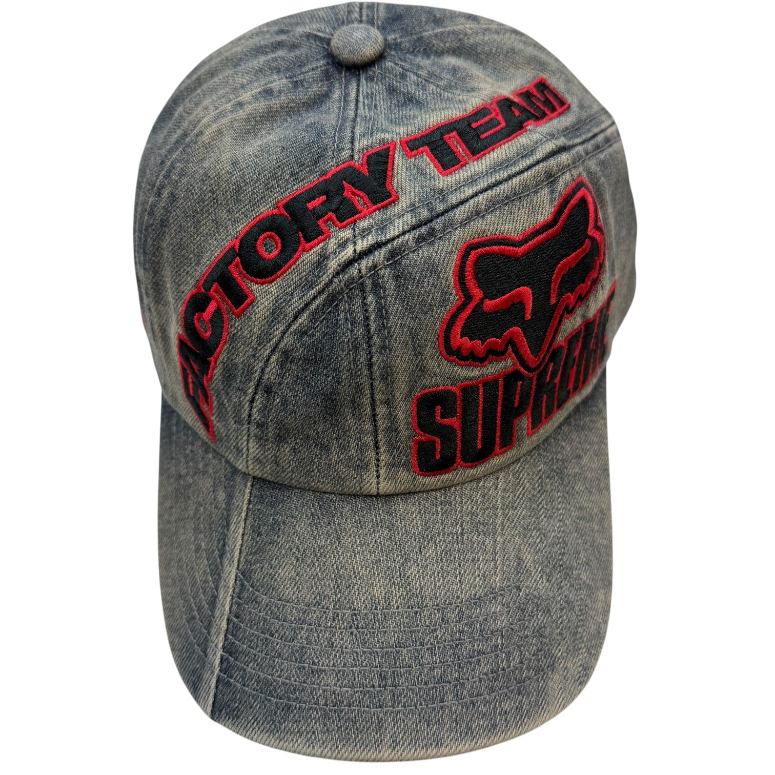 Supreme Fox Racing 6 Panel Hat Denim