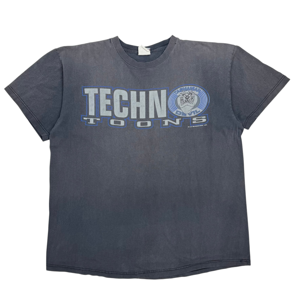 1996 Tasmanian Devil Techn Toons Warner Bros Tee Faded Black