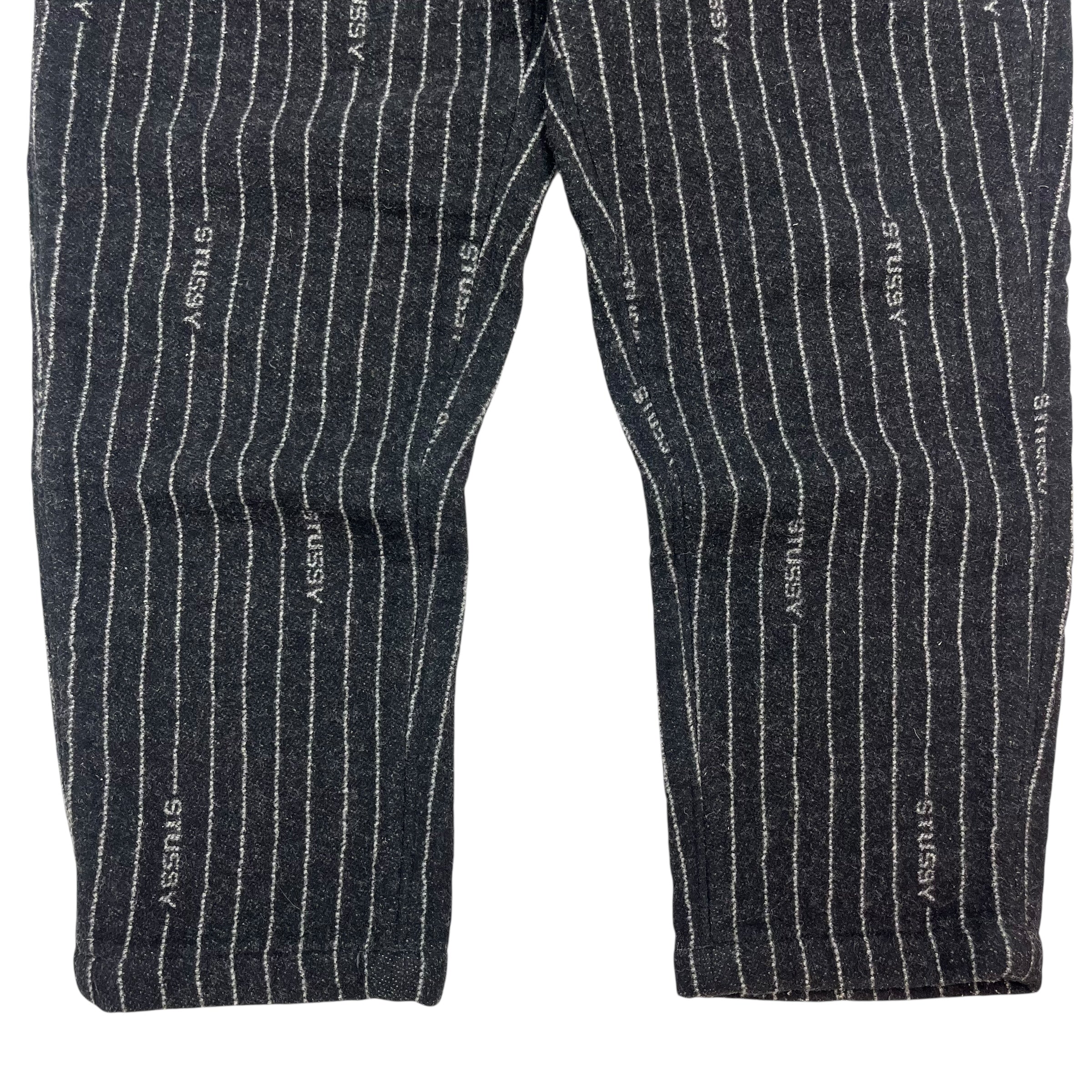 Stussy Nike Pinstriped Wool Sweatpants Black