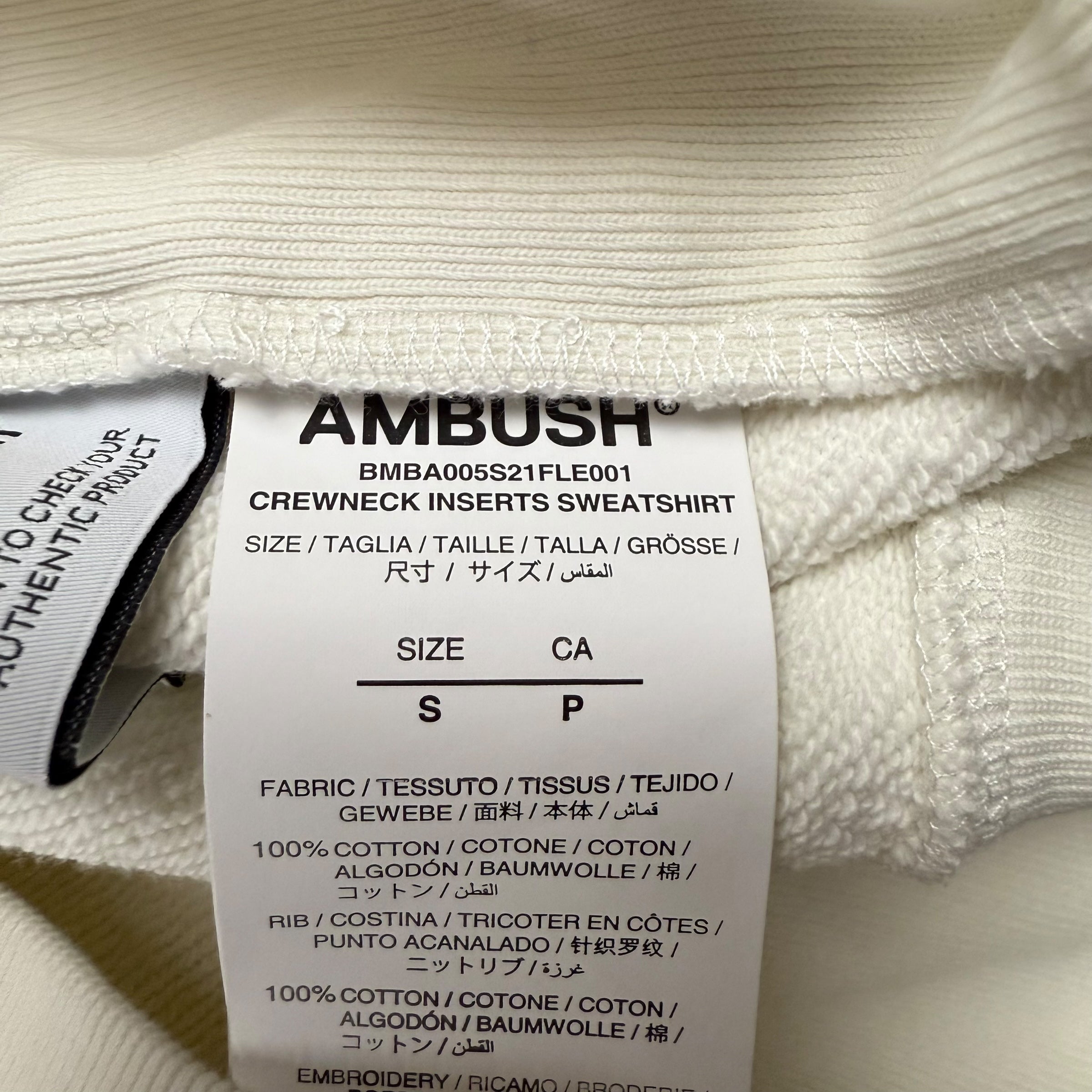 Ambush /21 Crewneck White