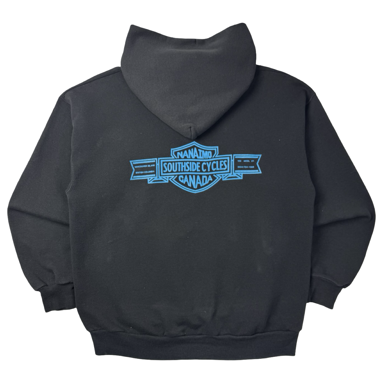 Vintage Southside Cycles Biker Hoodie Black