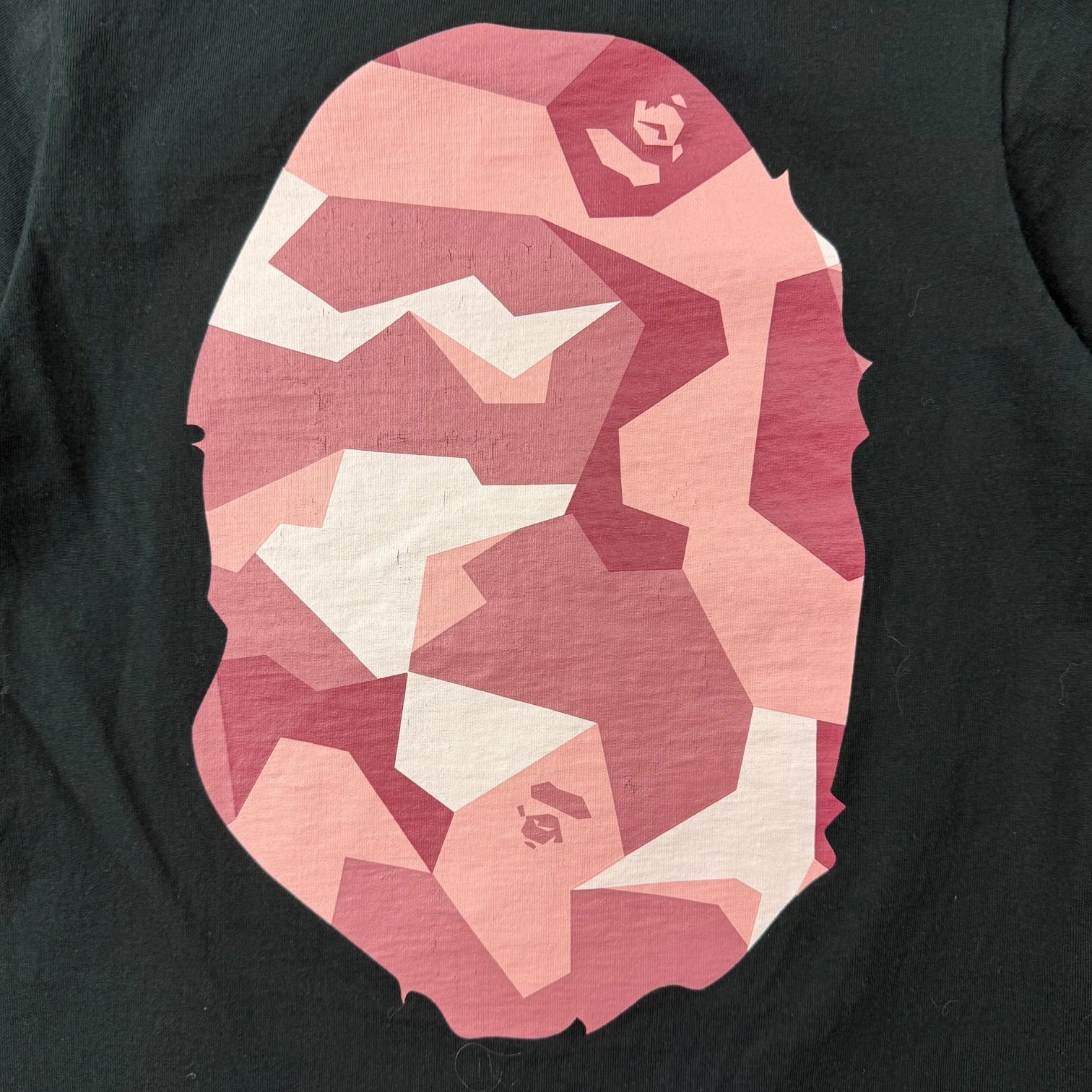 Bape Women's Splinter Camo Ape Head Tee Black