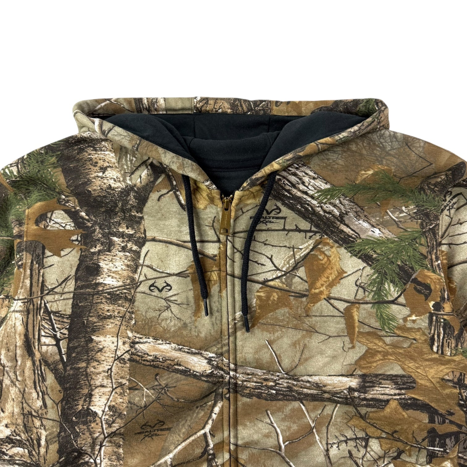 Vintage Carhartt Zip Up Hoodie Realtree Camo