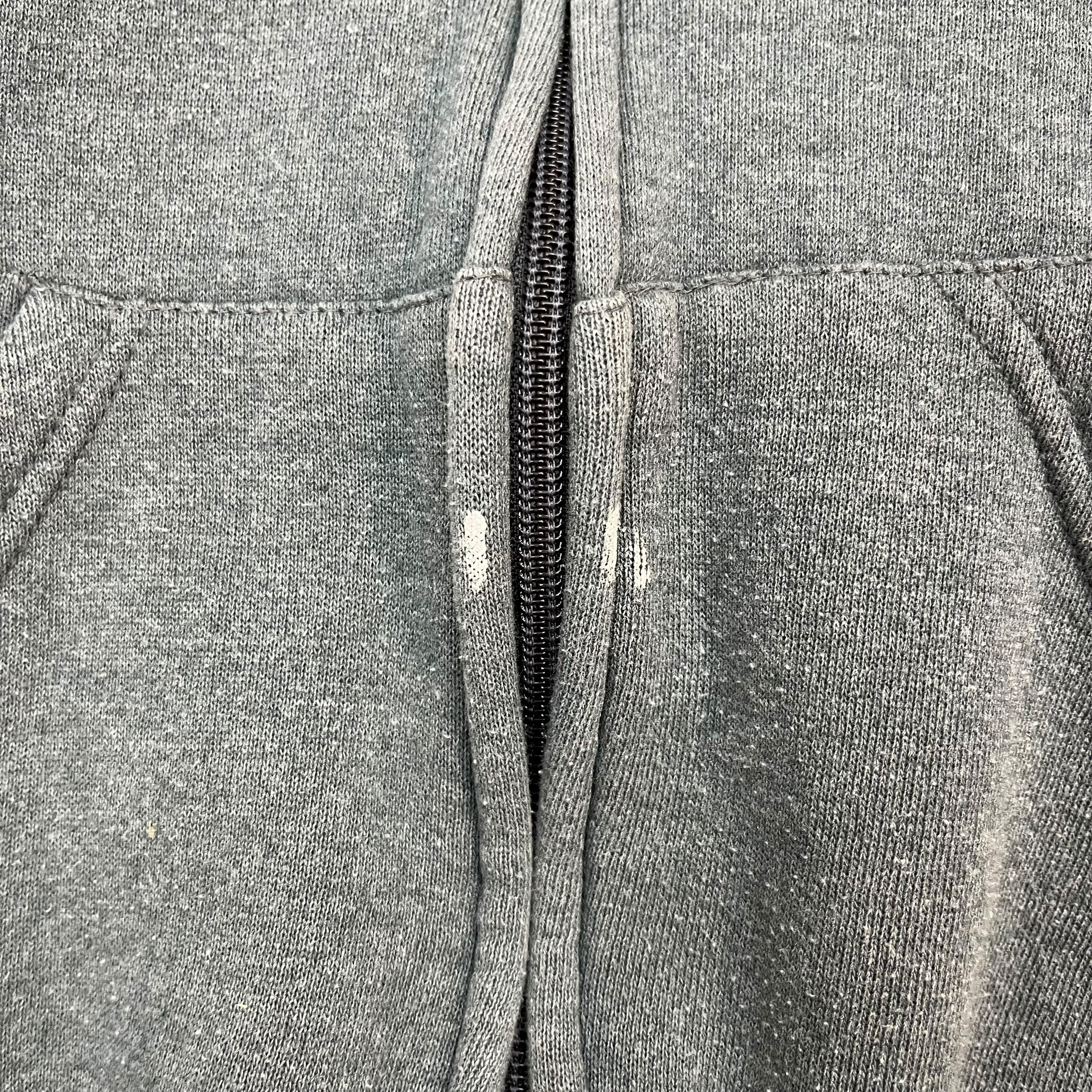 Vintage Russell Athletics Zip Up Hoodie Grey/Green