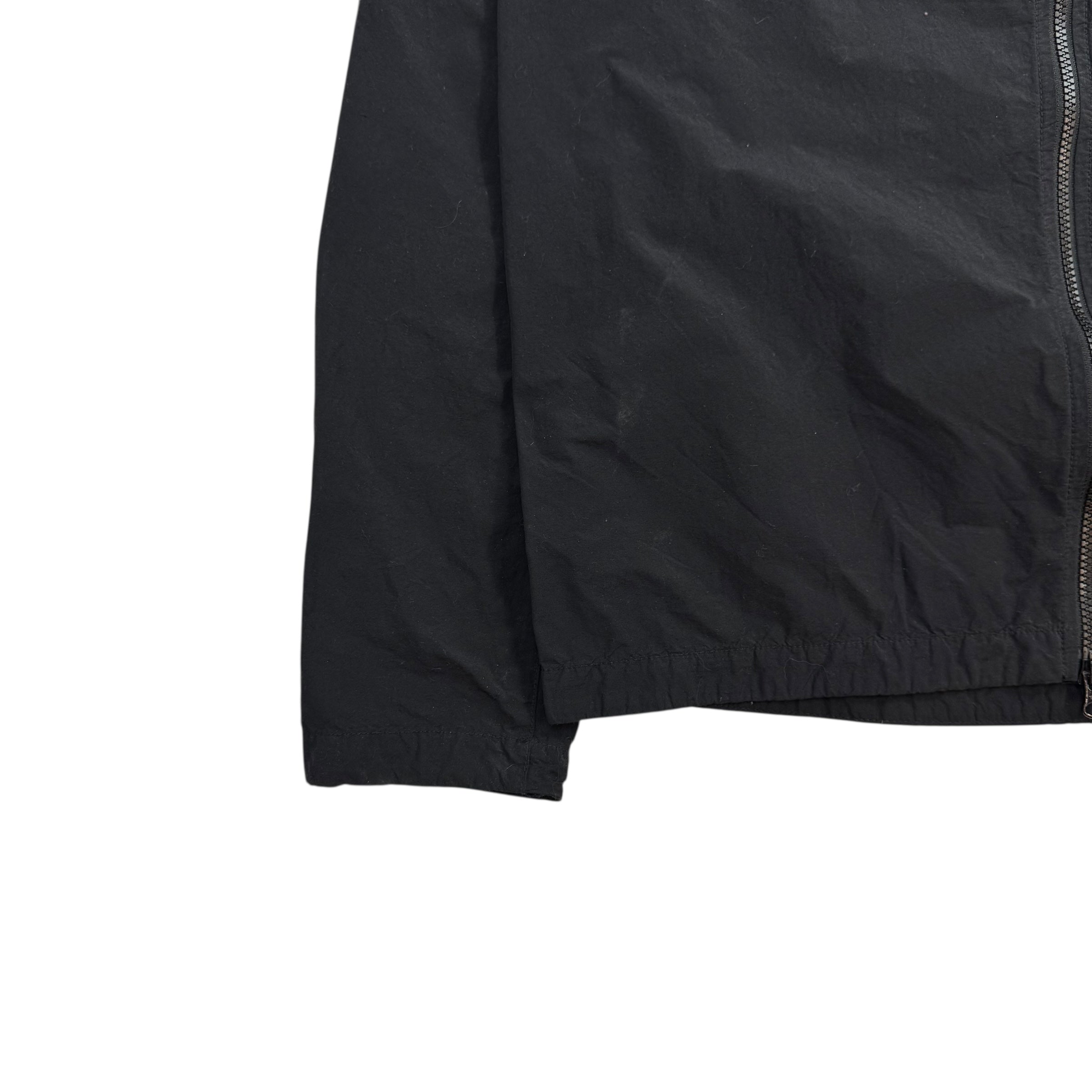 Stone Island Zip-Up Hooded Jacket Black