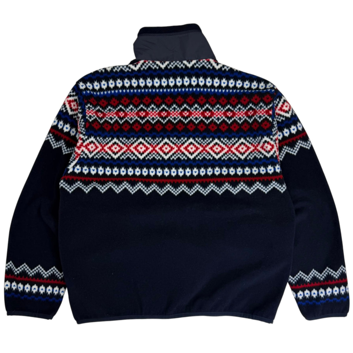 Vintage Polo Ralph Lauren Fair Isle Pullover Fleece Sweater Blue