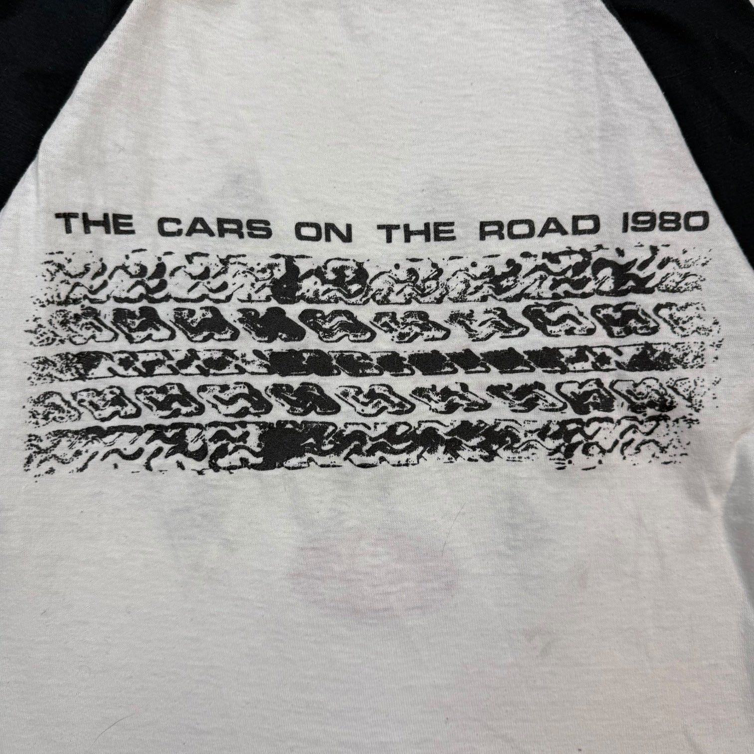 1980 The Cars Tour Half 3/4 Sleeve Tee White/Black