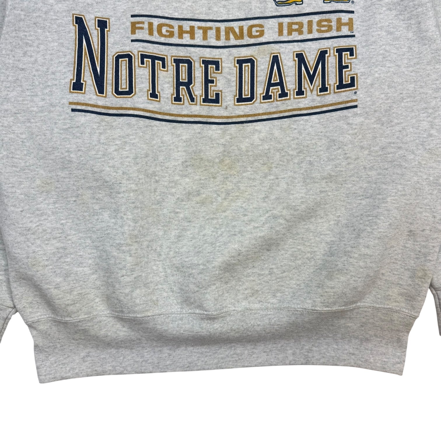 Vintage Notre Dame Fighting Irish Crewneck Grey