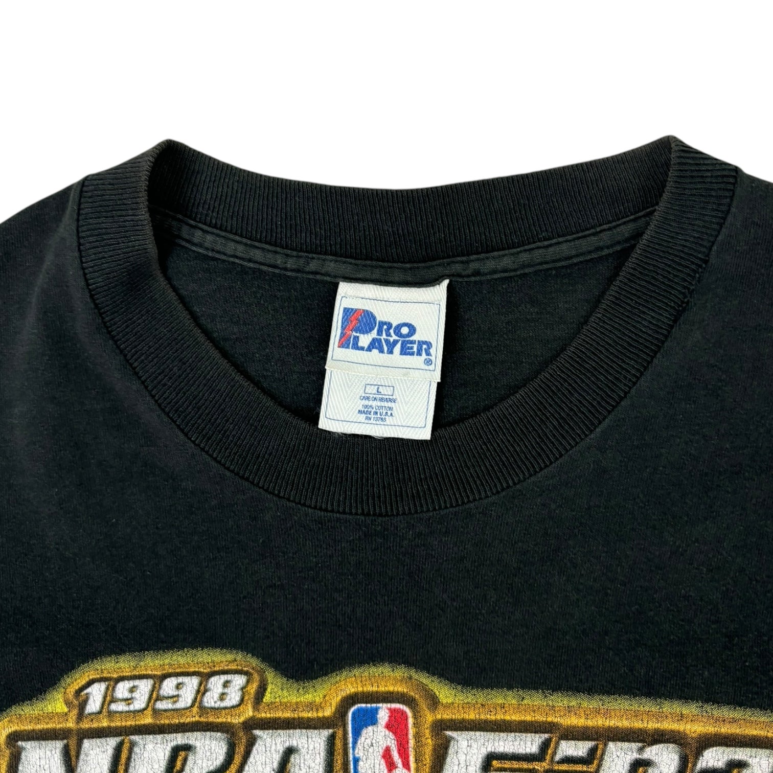 Vintage 1998 Scottie Pippen & Karl Malone NBA Finals Chicago Vs. Utah T-Shirt Black