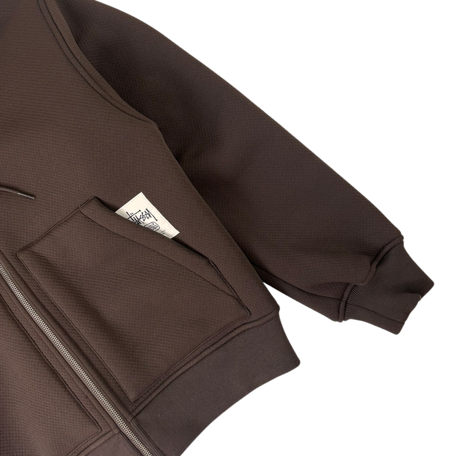 Stussy Bonded Sherpa Hoodie Brown
