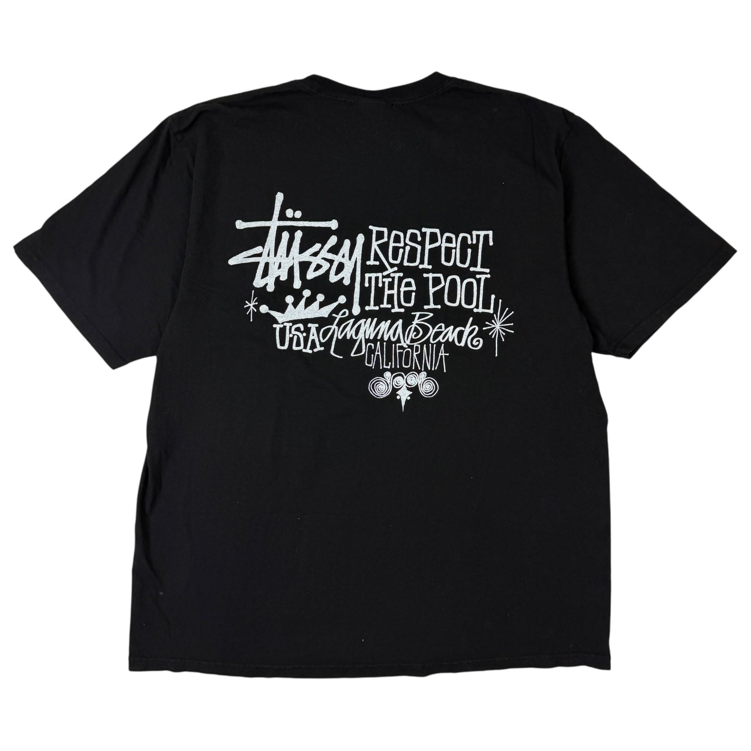 Stussy Respect The Pool Pigment Dyed T-Shirt Black