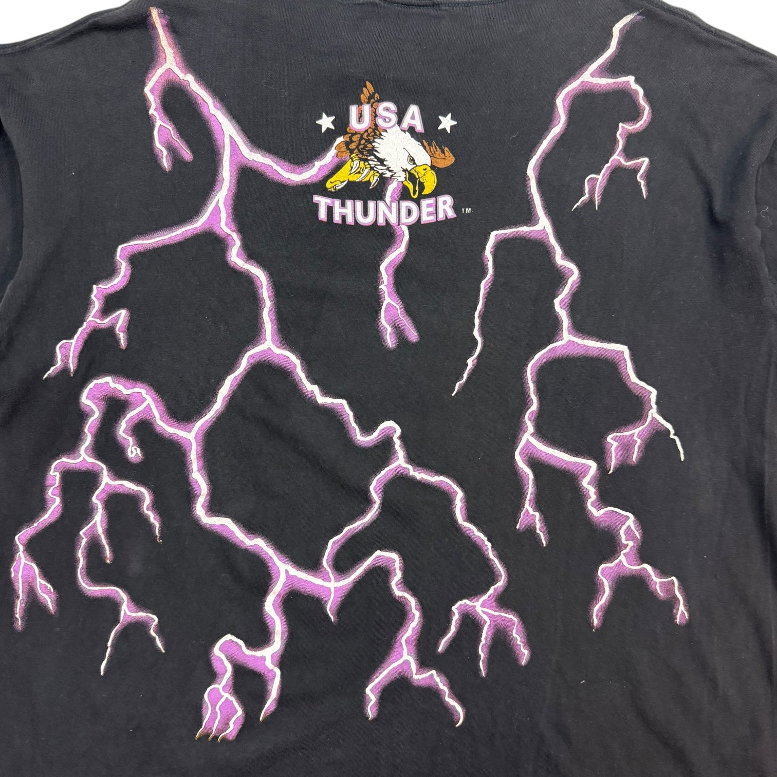 Vintage American Thunder ‘Feel The Wind’ Tee Black