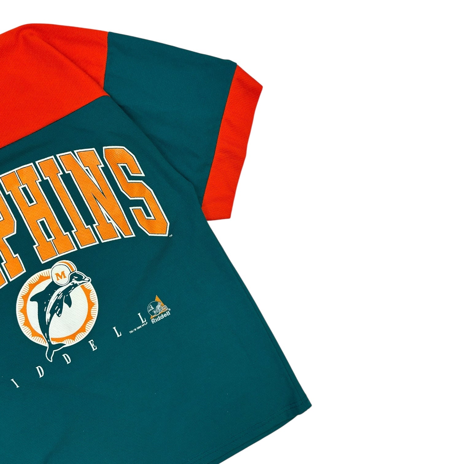 Vintage Riddell 1996 Miami Dolphins Jersey Orange/Teal