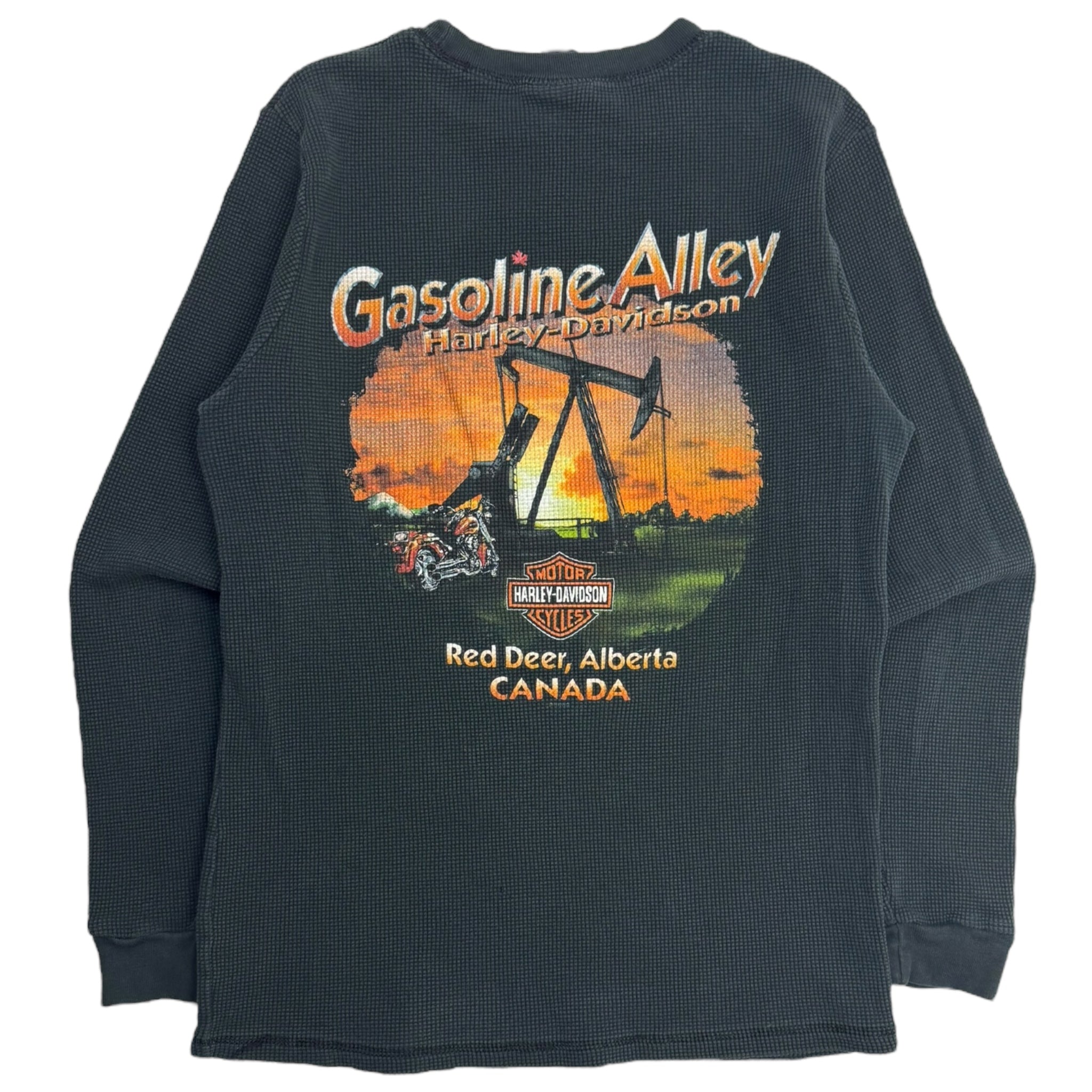 Y2K Harley Davidson “Hardcore” Waffle Knit Longsleeve