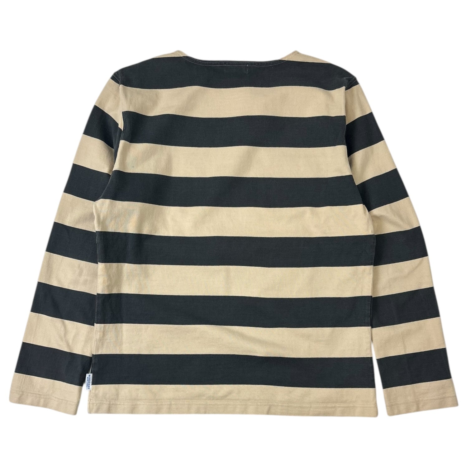 Burberry Blue Label Striped Sailor Long Sleeve Shirt Beige/Black