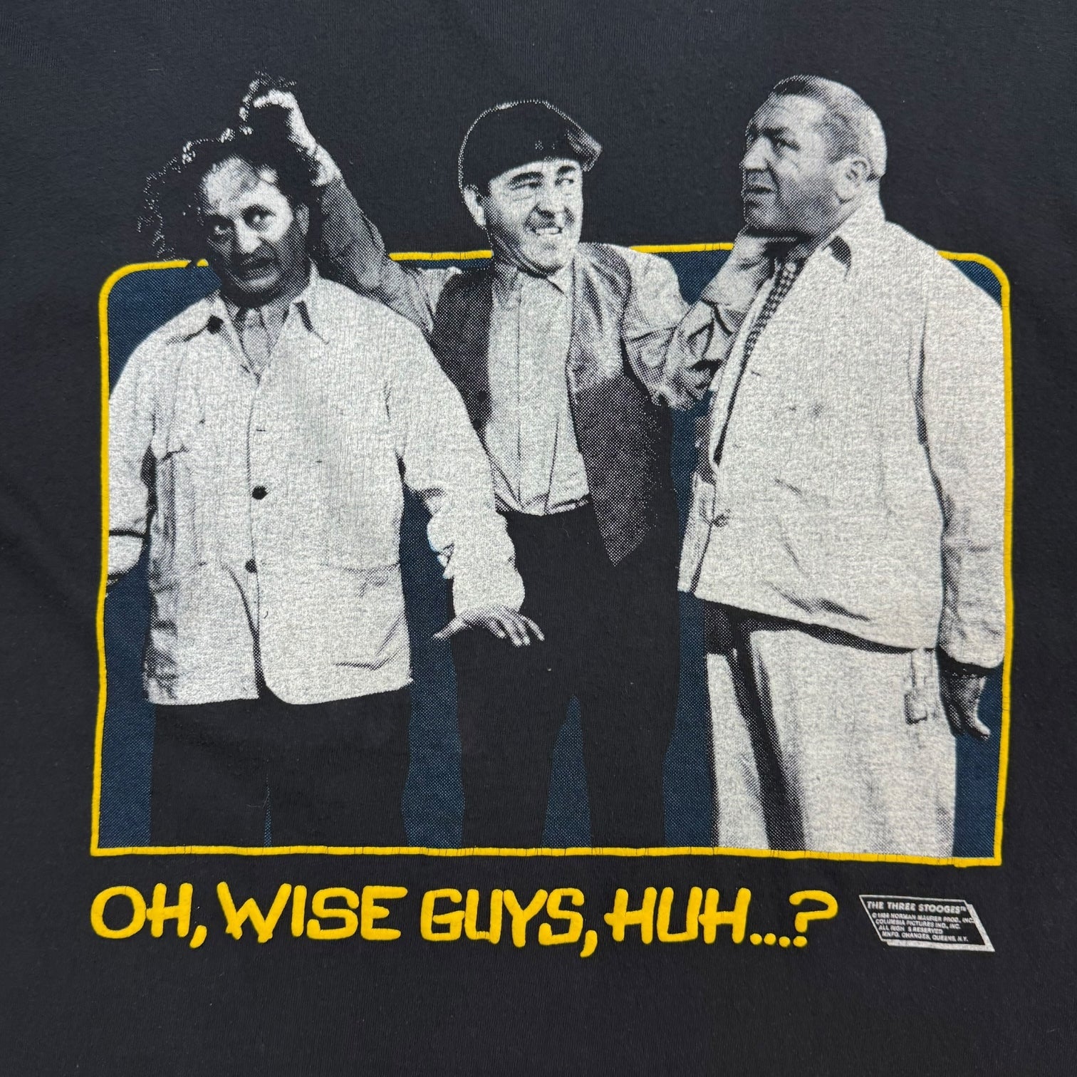 1989 The Three Stooges ‘Oh,Wise Guys…’ Tee Black