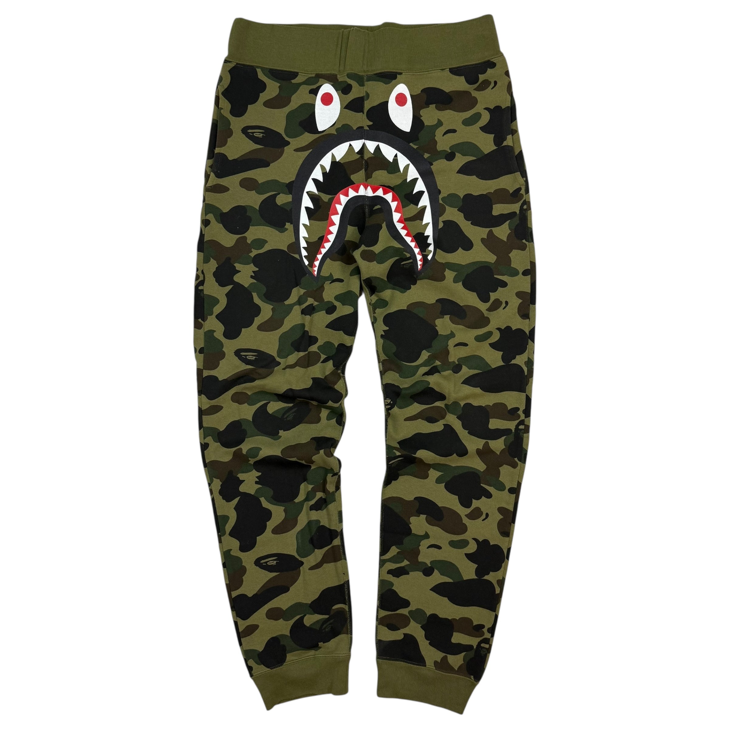BAPE 1st Shark Camo Sweatpants Green