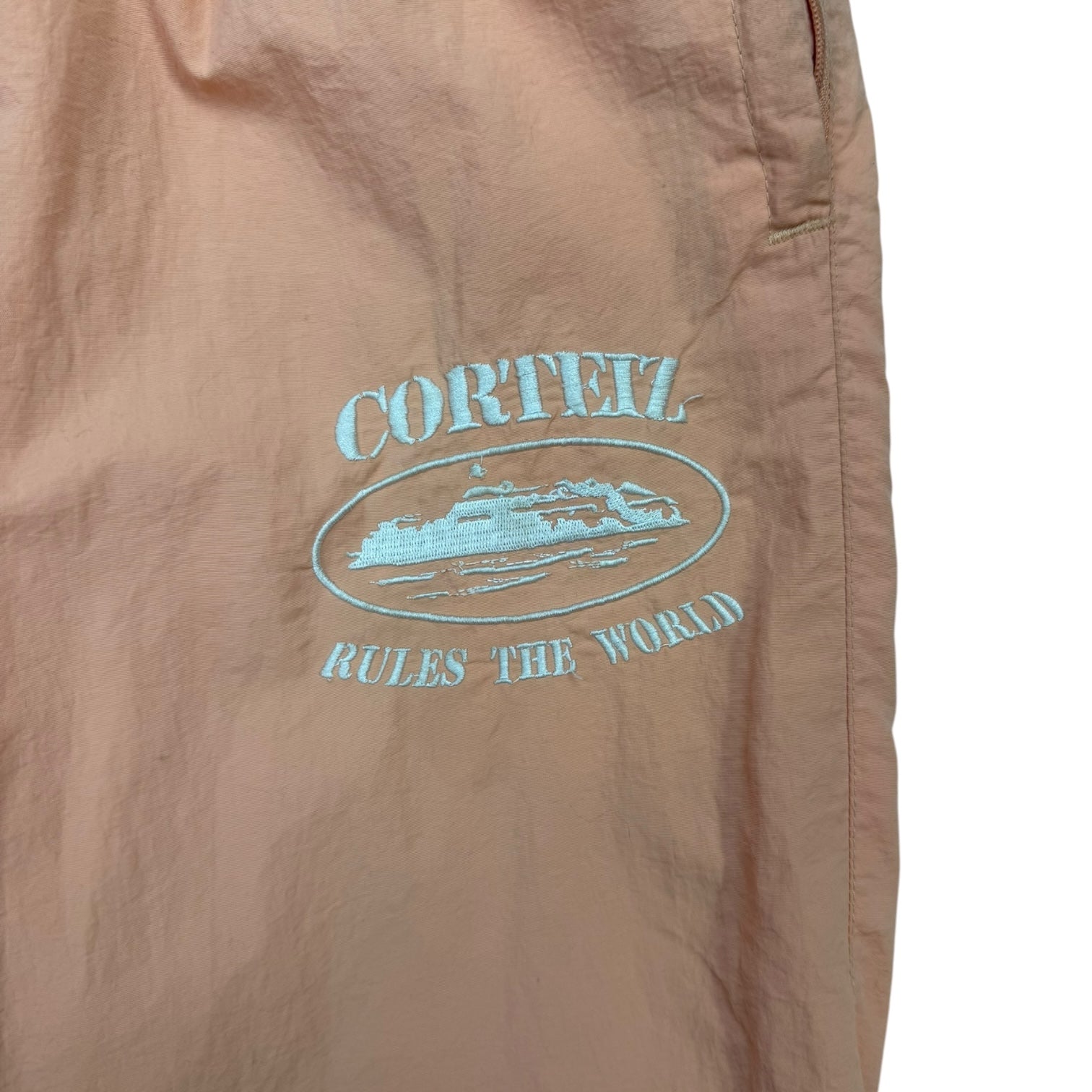 Corteiz Shukushuku Nylon Pants Peach