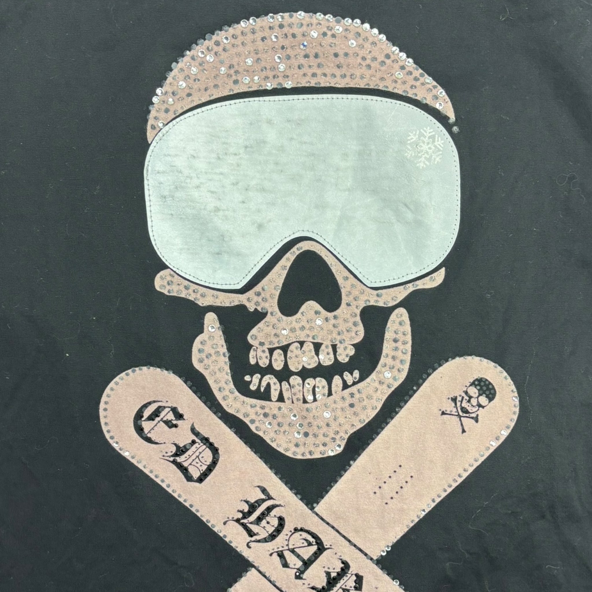 Vintage Ed Hardy Snowboard Rhinestone T-Shirt