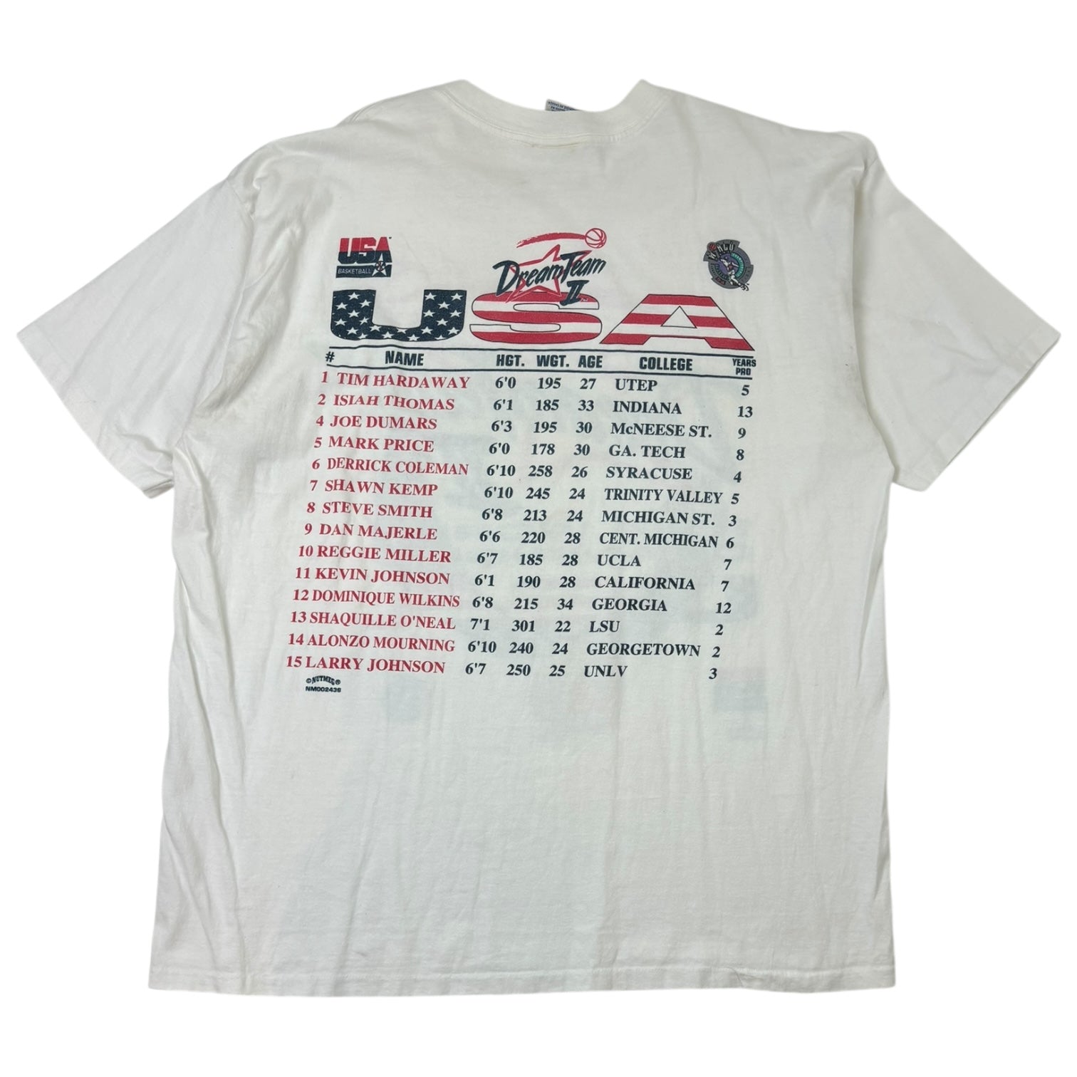 Vintage 1994 Dream Team II World Champions USA T-Shirt White