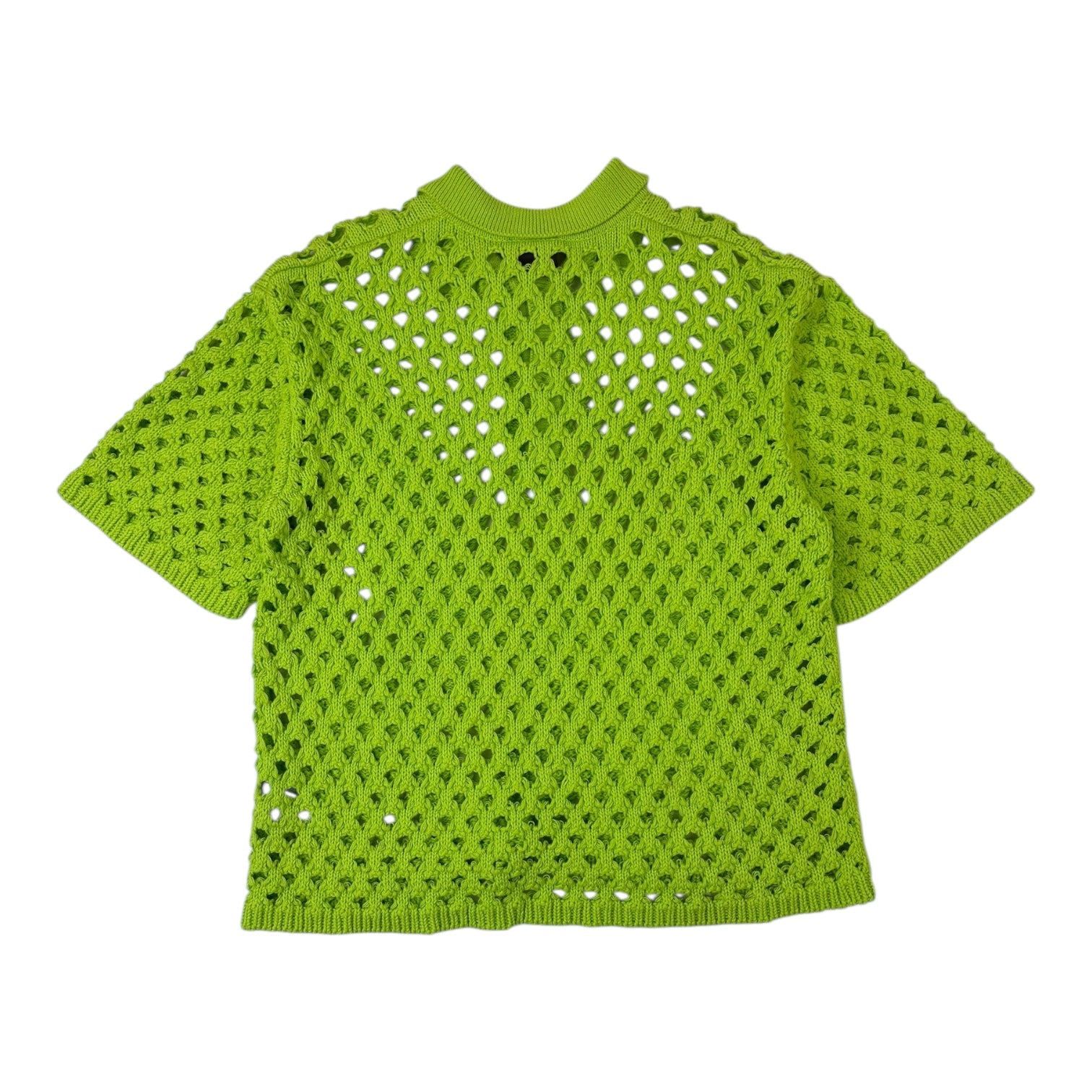Stussy Big Mesh Polo Shirt Lime
