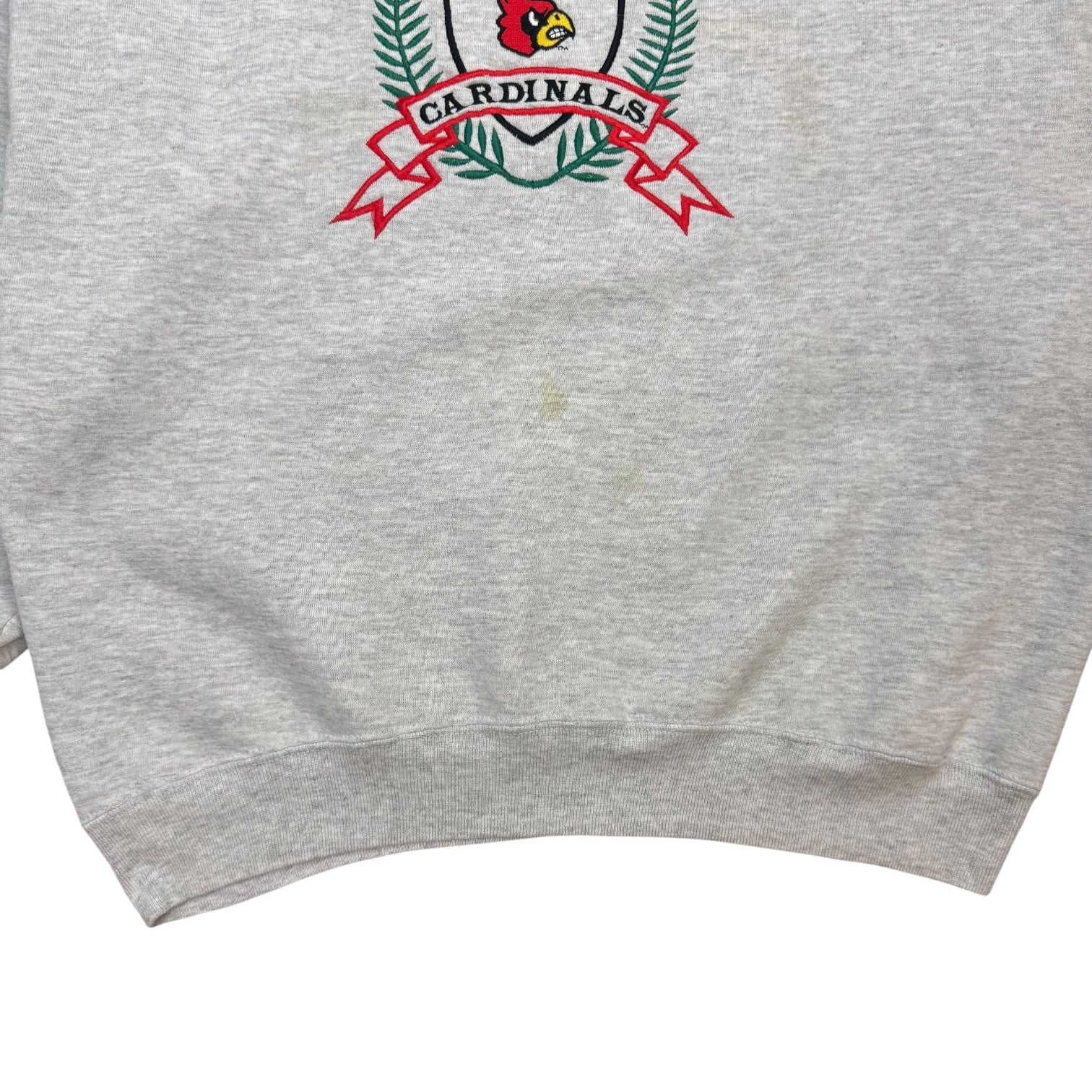 Vintage Louisville Cardinals Crewneck Sweater Grey