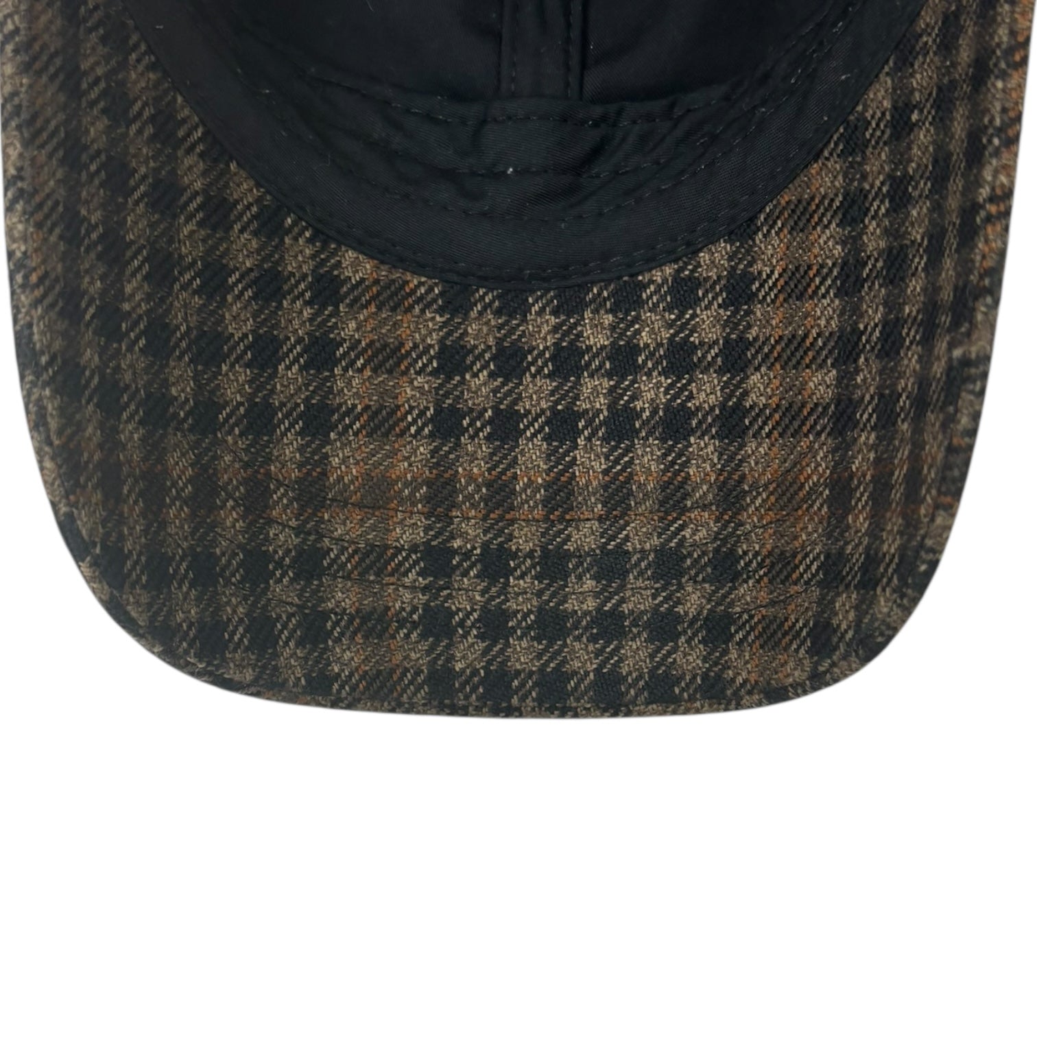 Dries Van Noten Wool-Blend Check Giles StrapBack Hat Brown