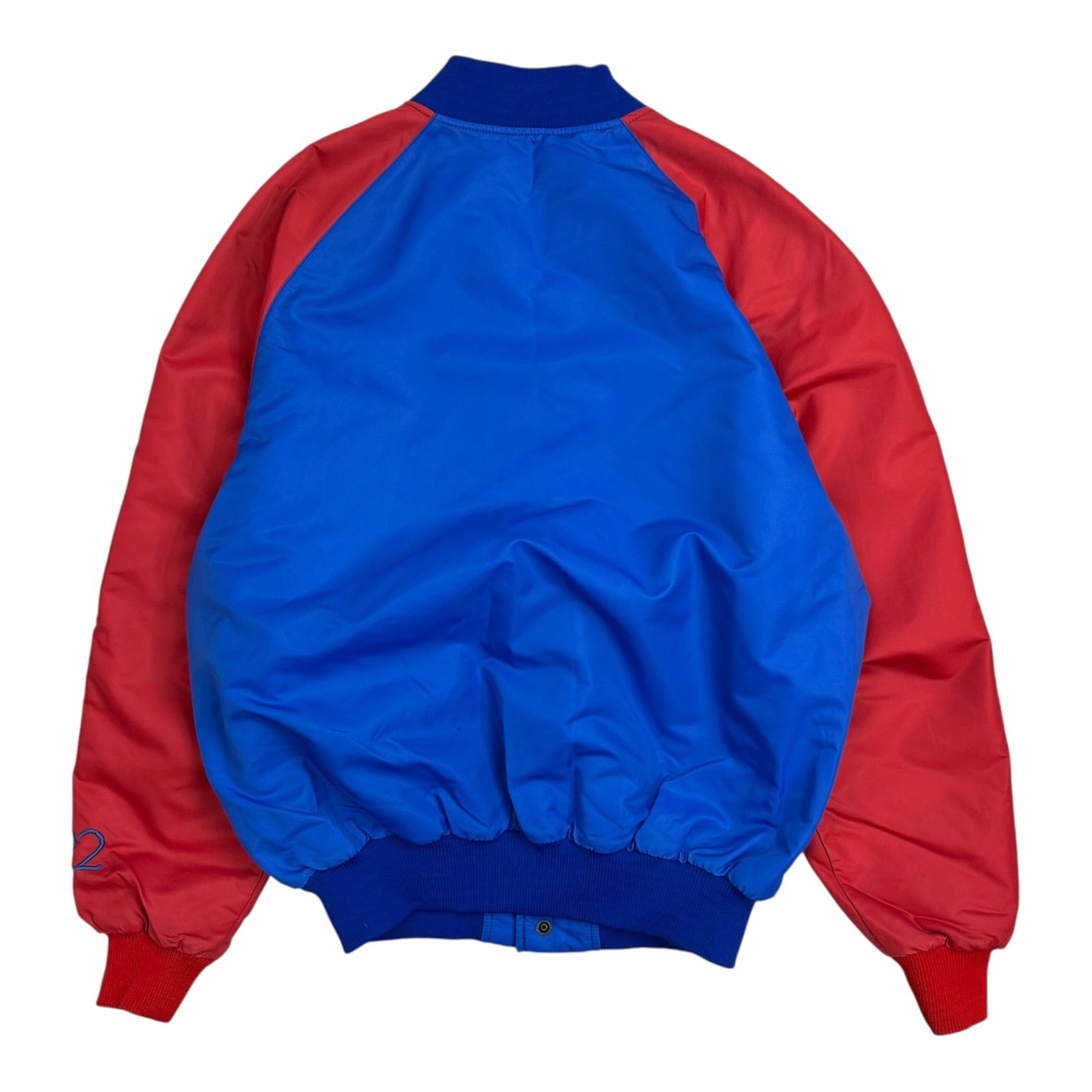 Vintage Chicago Cubs Satin Bomber Jacket Blue/Red