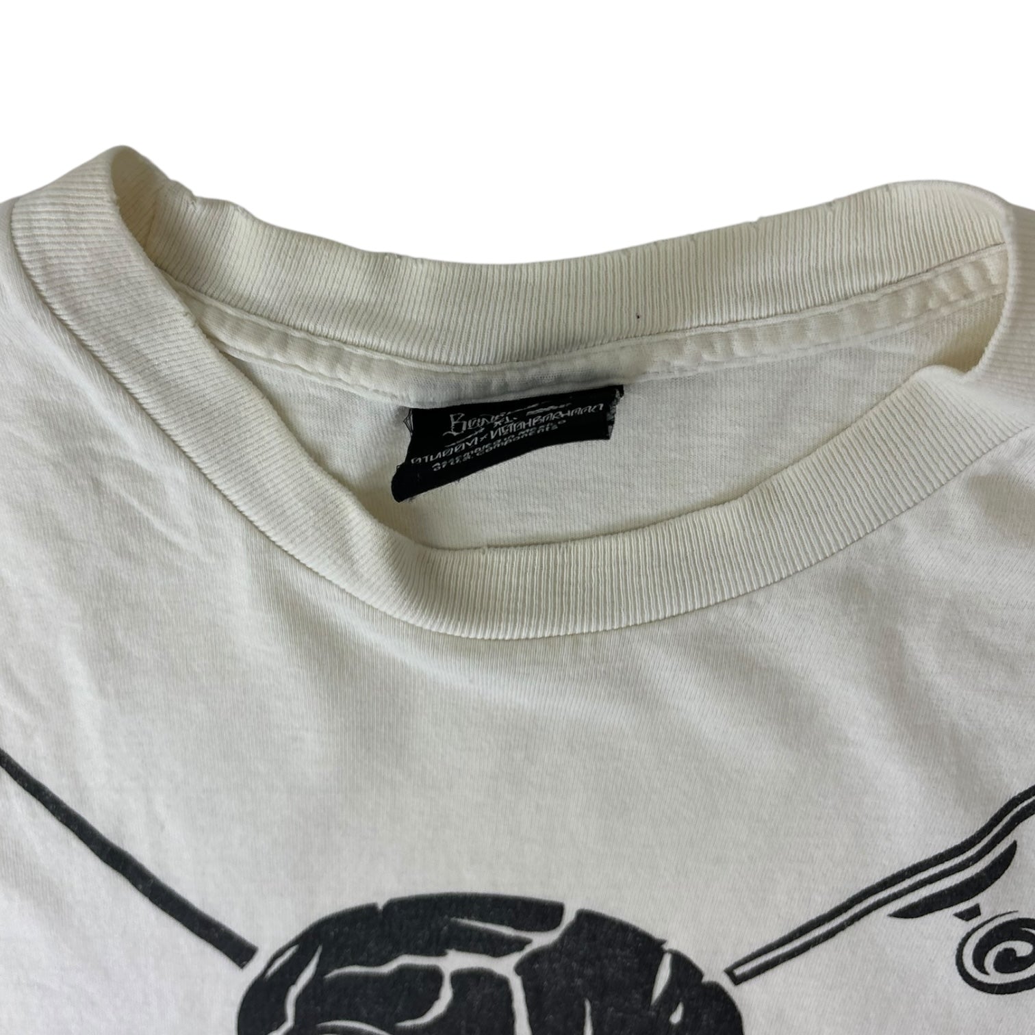 Stussy x Neighbourhood SS08 Skull Skater T-Shirt White