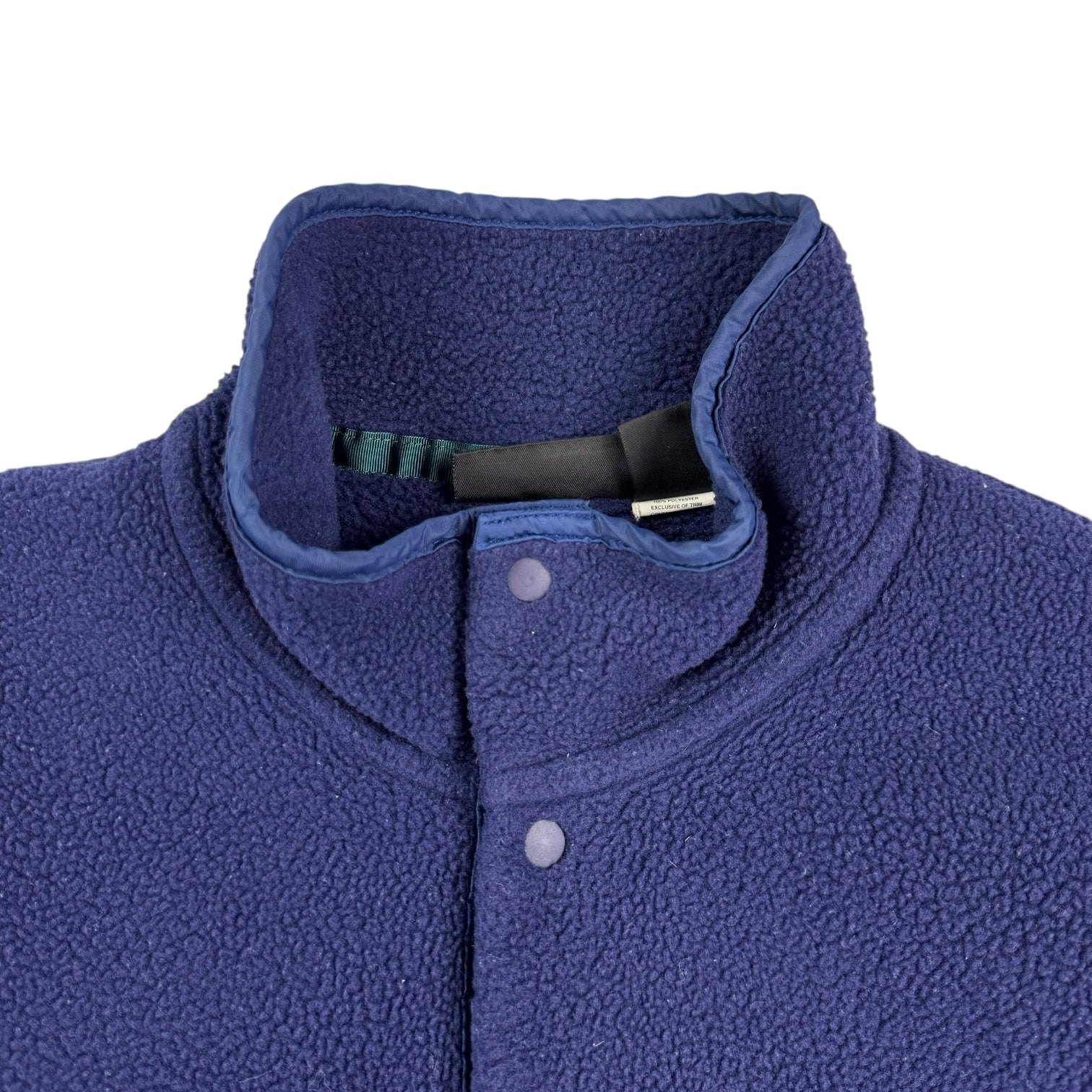 Vintage Patagonia Quarter Button Up Polar Fleeced Jacket Navy Blue