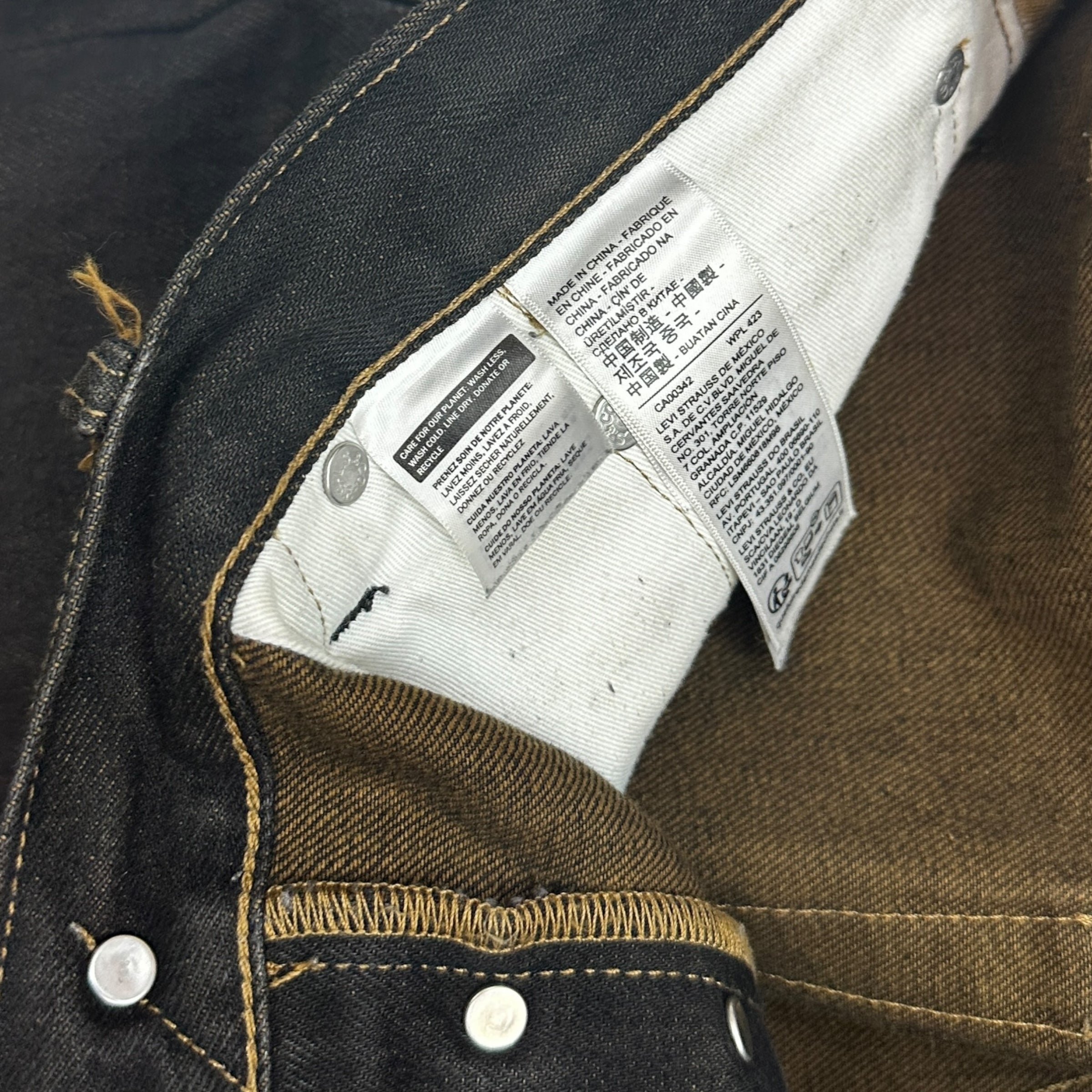 Stussy x Levis Crispy Rinse Denim Black