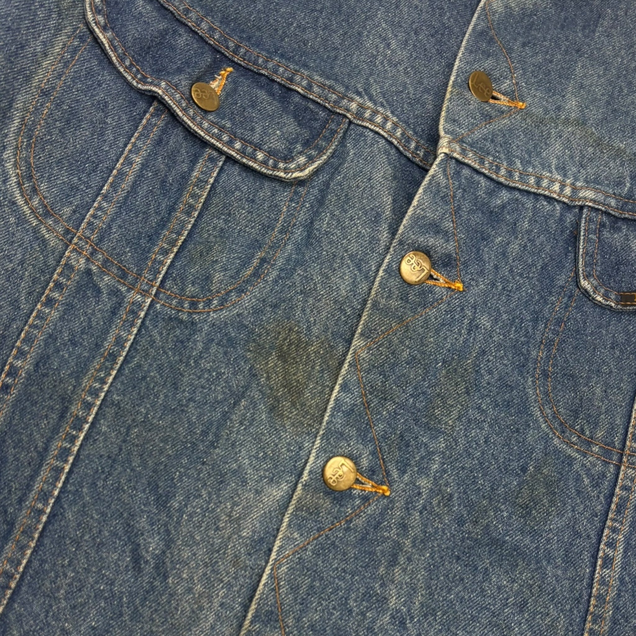 Vintage Lee Storm Rider Medium Wash Denim Jacket