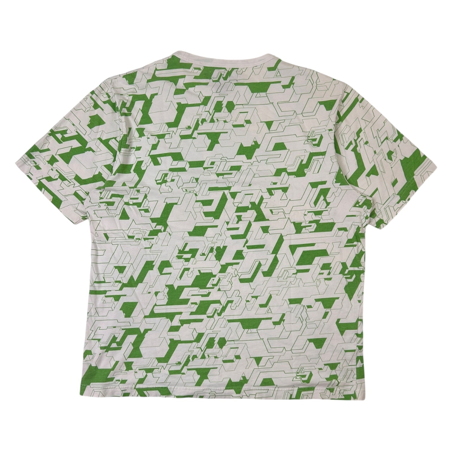 Vintage Stussy X Delta All Over Print T-Shirt White/Green