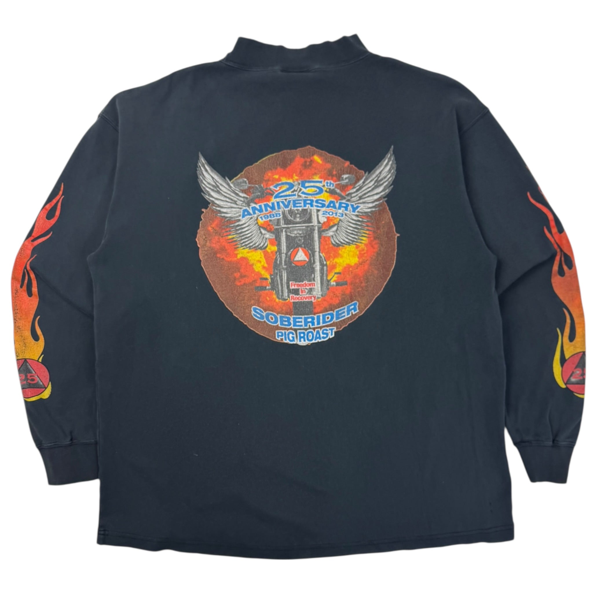 Y2K Soberrider Pig Roast Mock Neck Shirt/Sweater