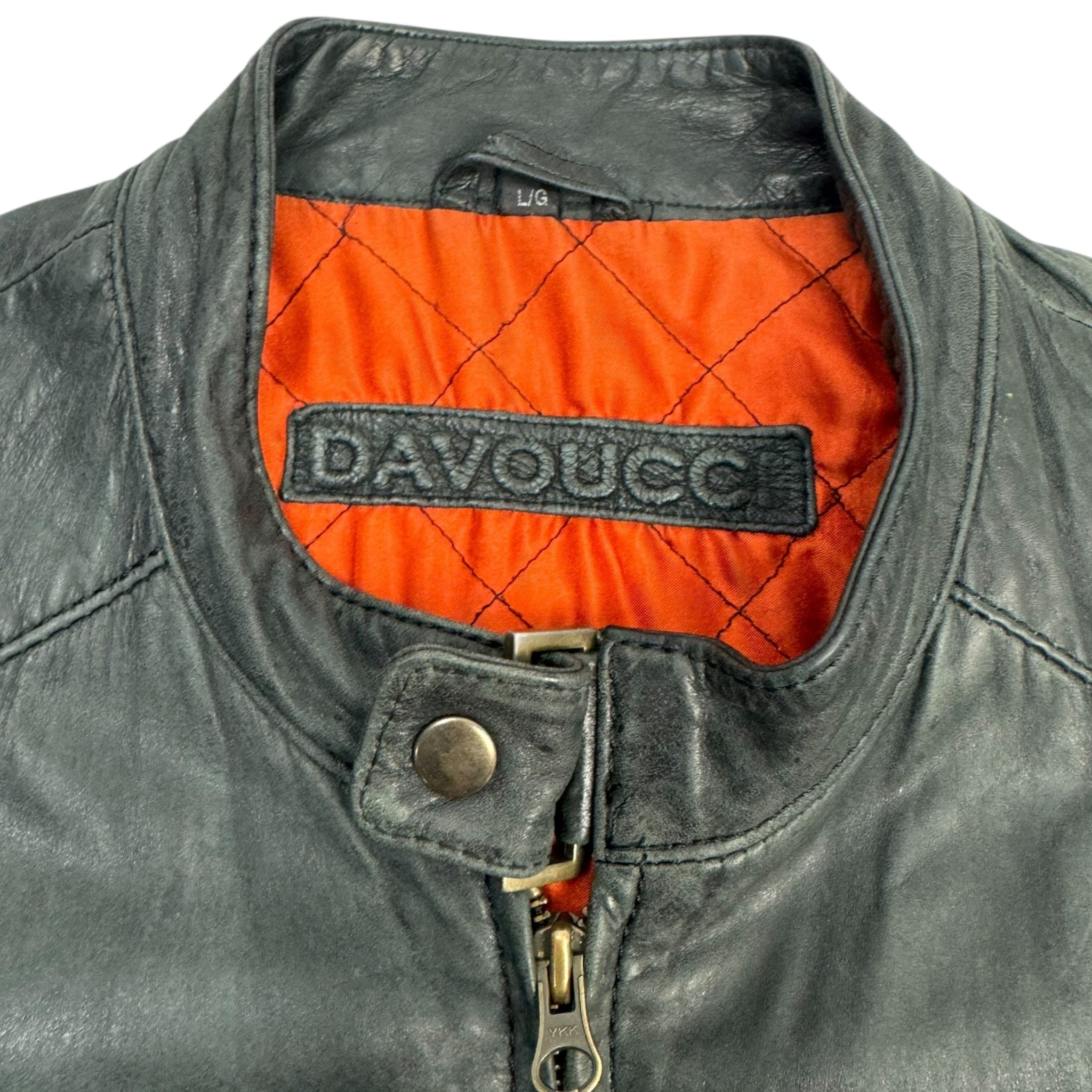 Vintage Davoucci Leather Biker Jacket
