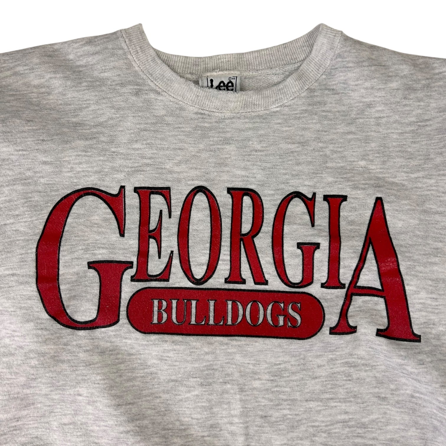 Vintage University of Georgia Bulldogs Crewneck Sweater Grey