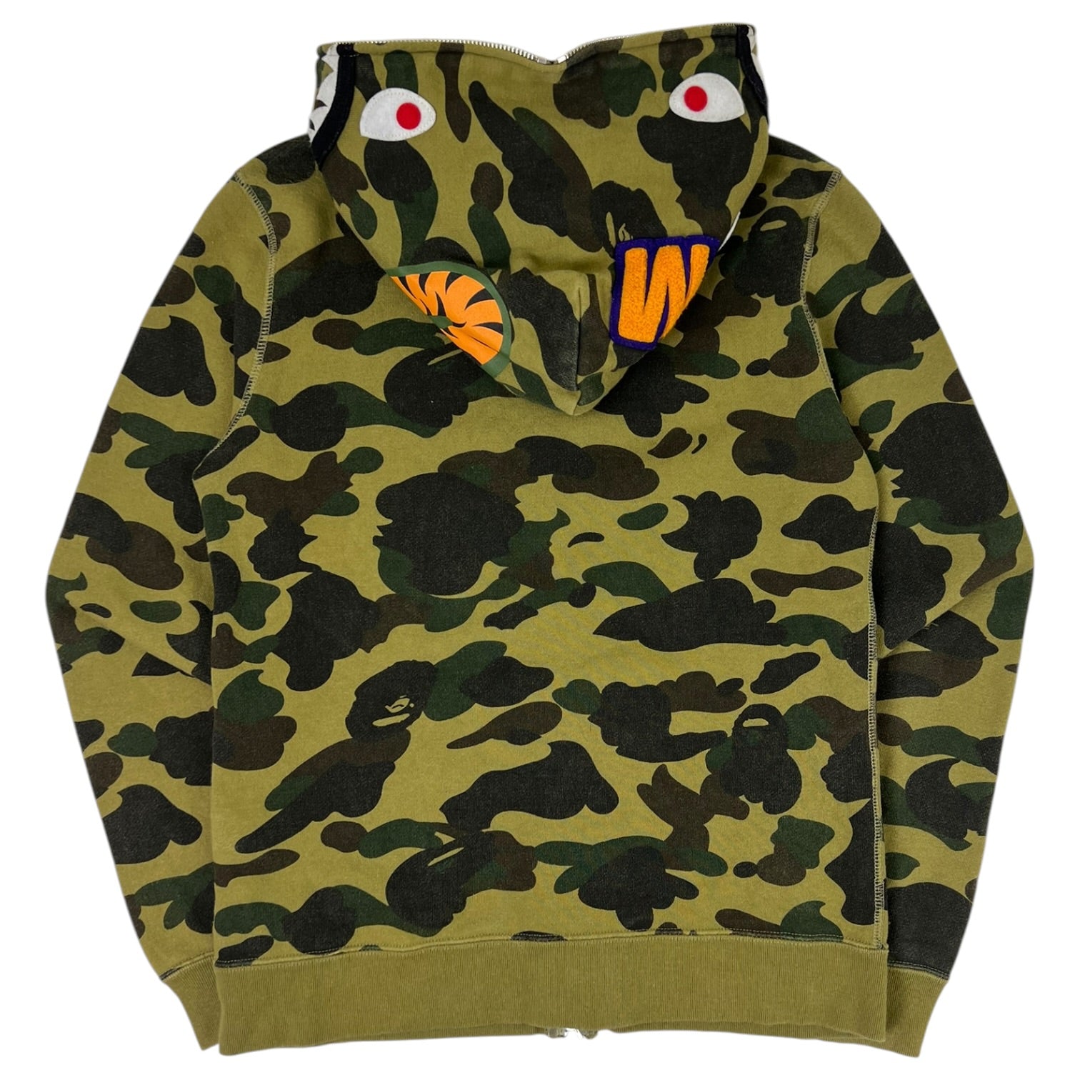 A Bathing Ape 1st Camo Shark Full Zip Hoodie Green Camo