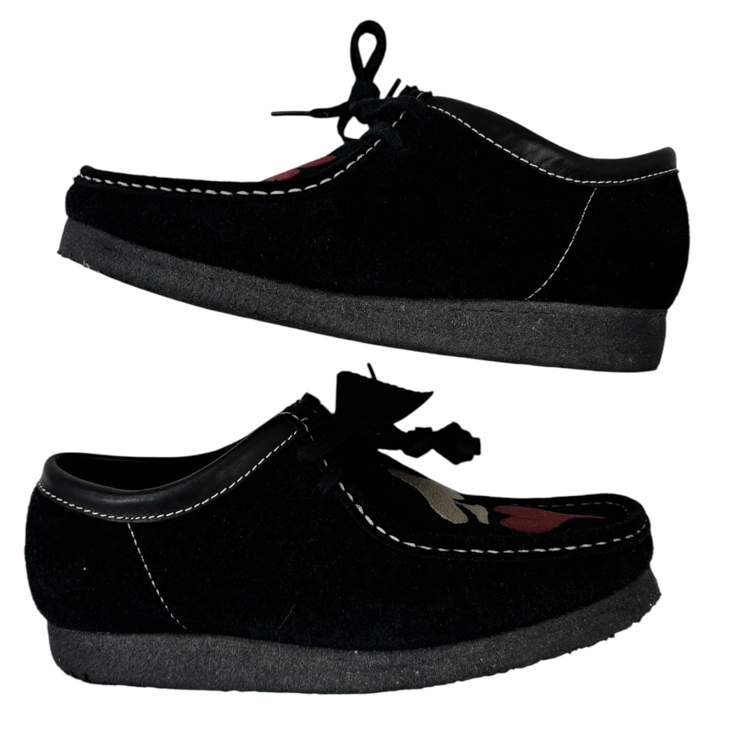 Stussy x Clark’s Original Embroidered Wallabees Black (Used)