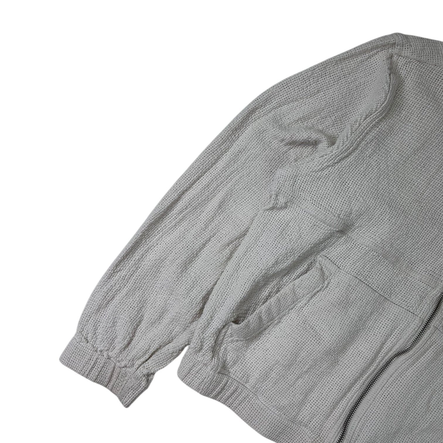 Stussy Workgear Mesh Zip Up Hoodie Bone