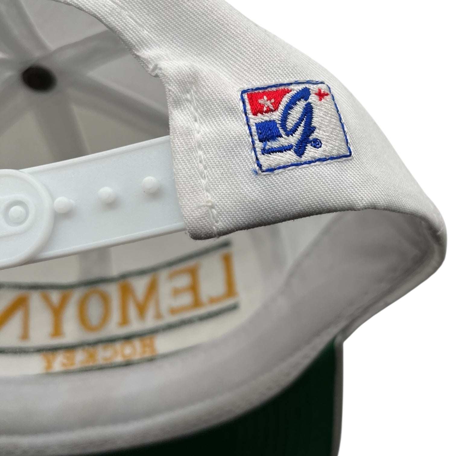 Vintage Lemoyne College Hockey Snapback Hat White