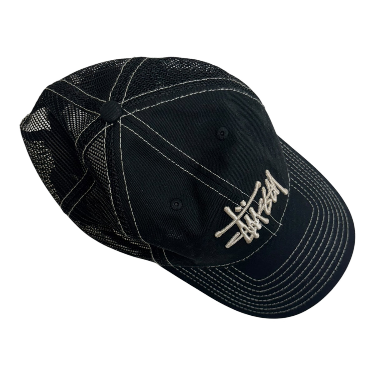 Stussy Basic Trucker StrapBack Hat Black