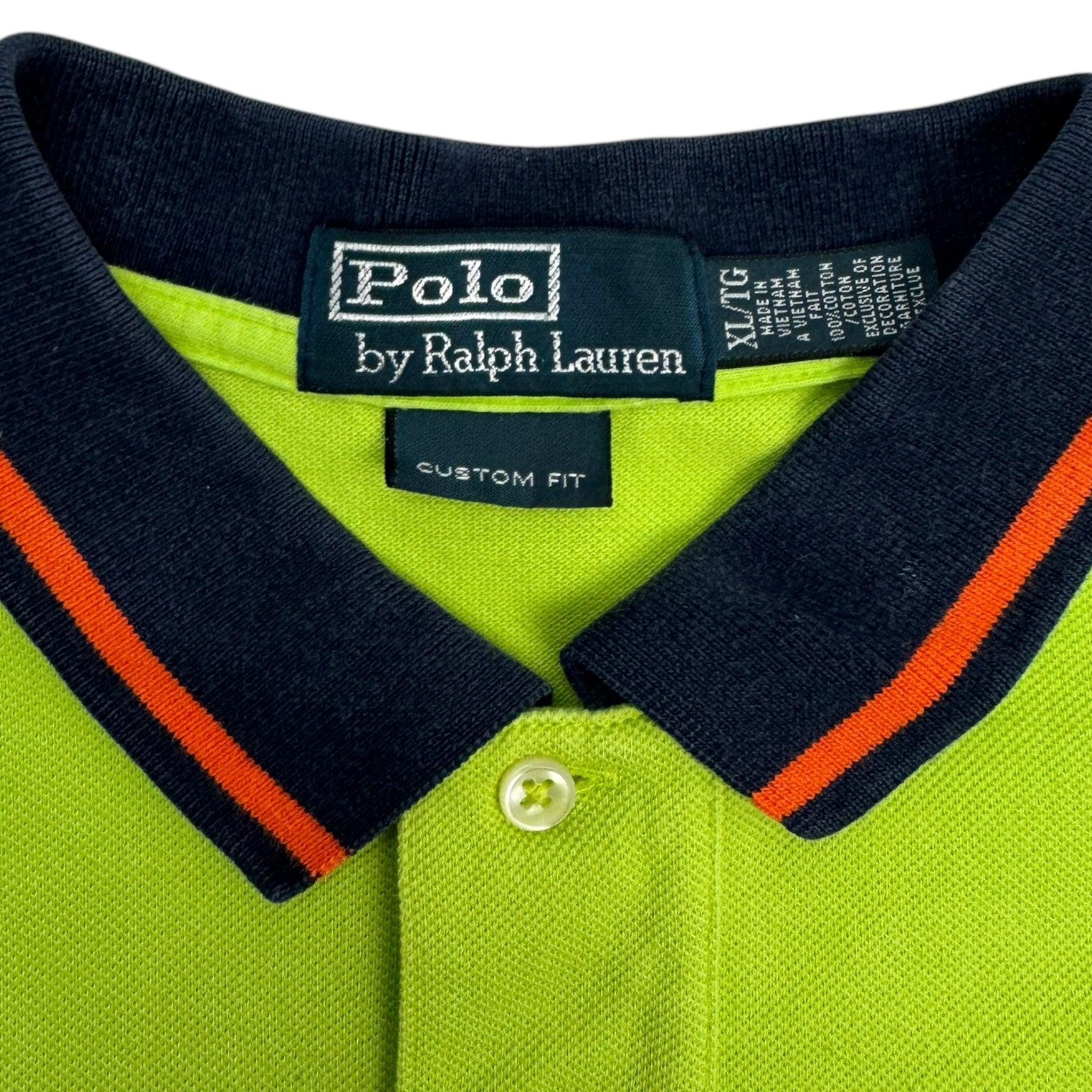 Vintage Polo Ralph Lauren Big Pony Diagonal Stripe Collared Shirt
