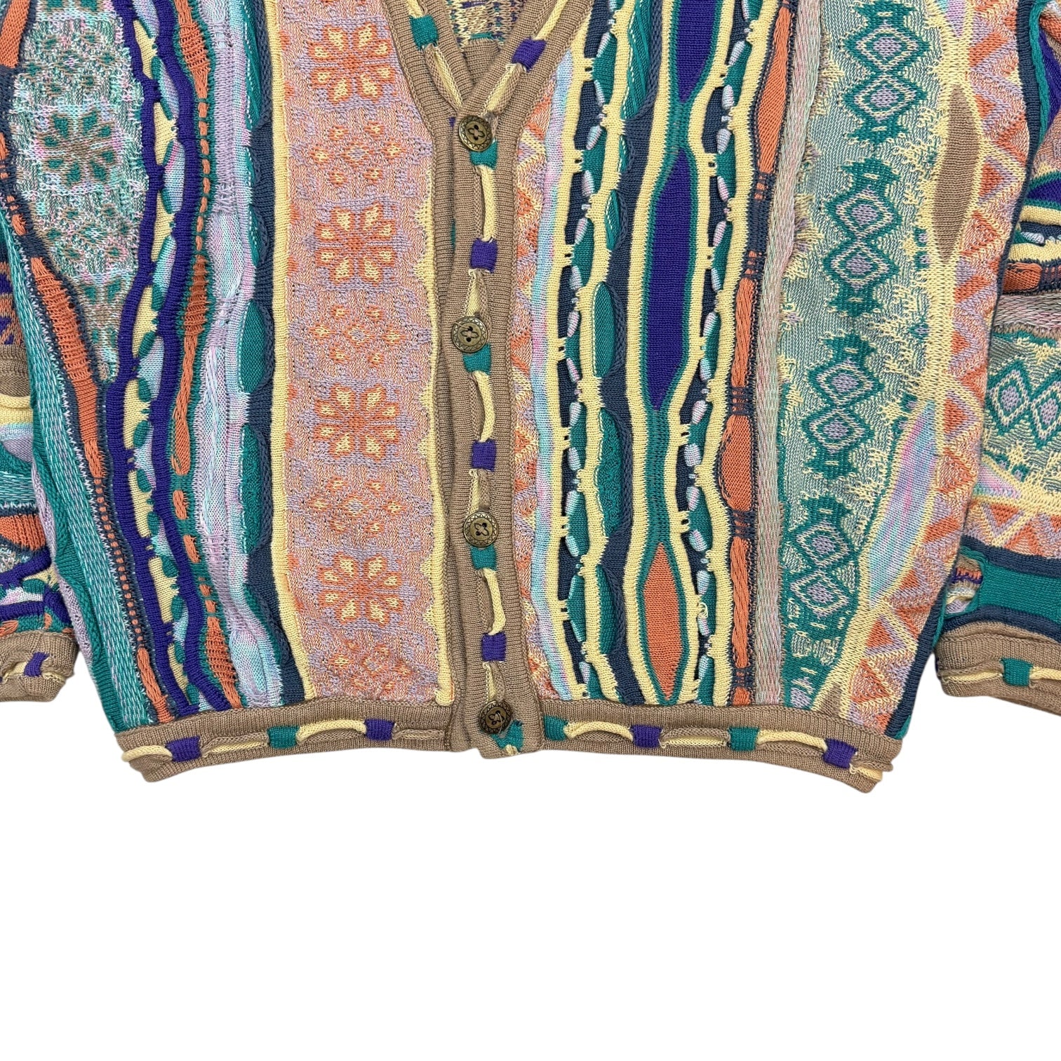 Vintage Tundra Cable Knit Cardigan Multicolour