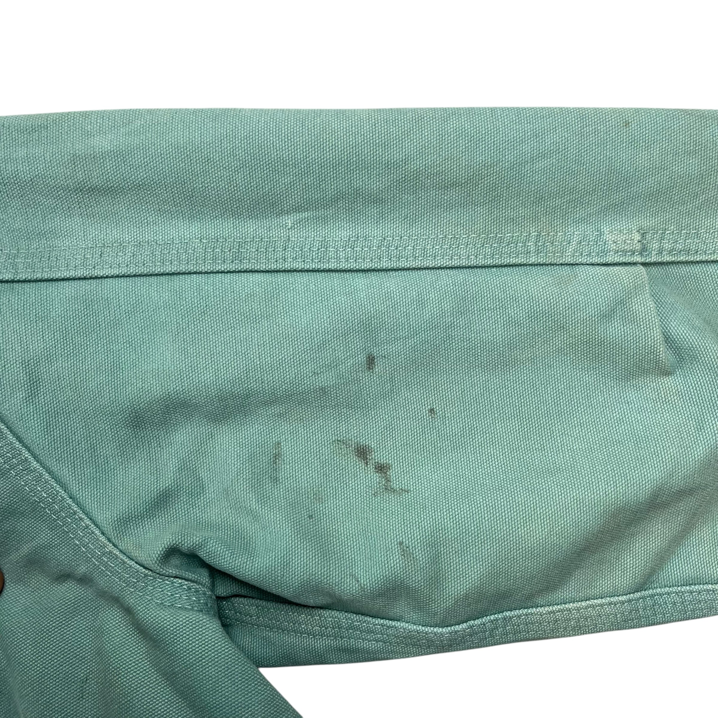 Vintage Women's Carhartt Hooded Detroit Jacket Teal Blue