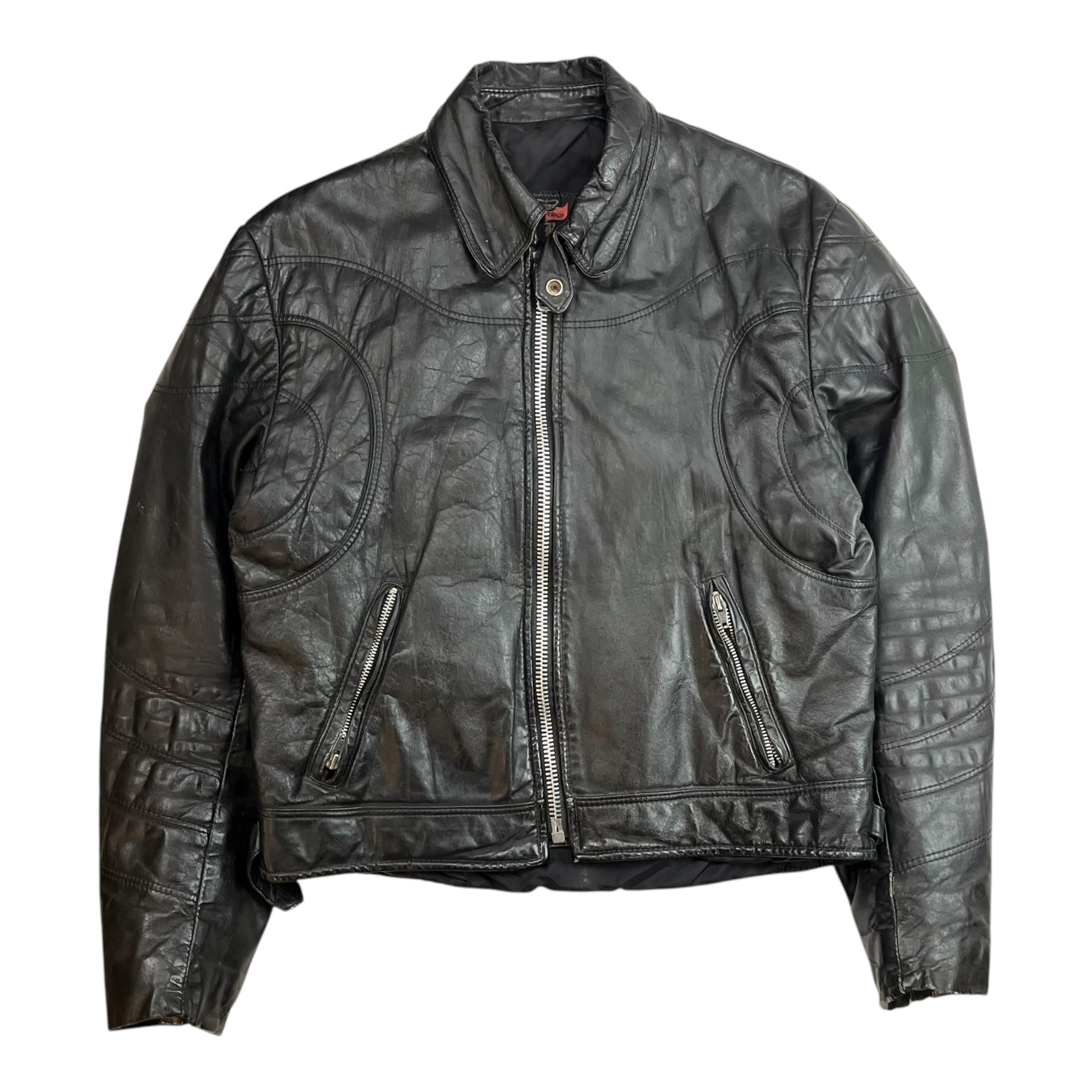Vintage Bristol Biker Leather Jacket Black